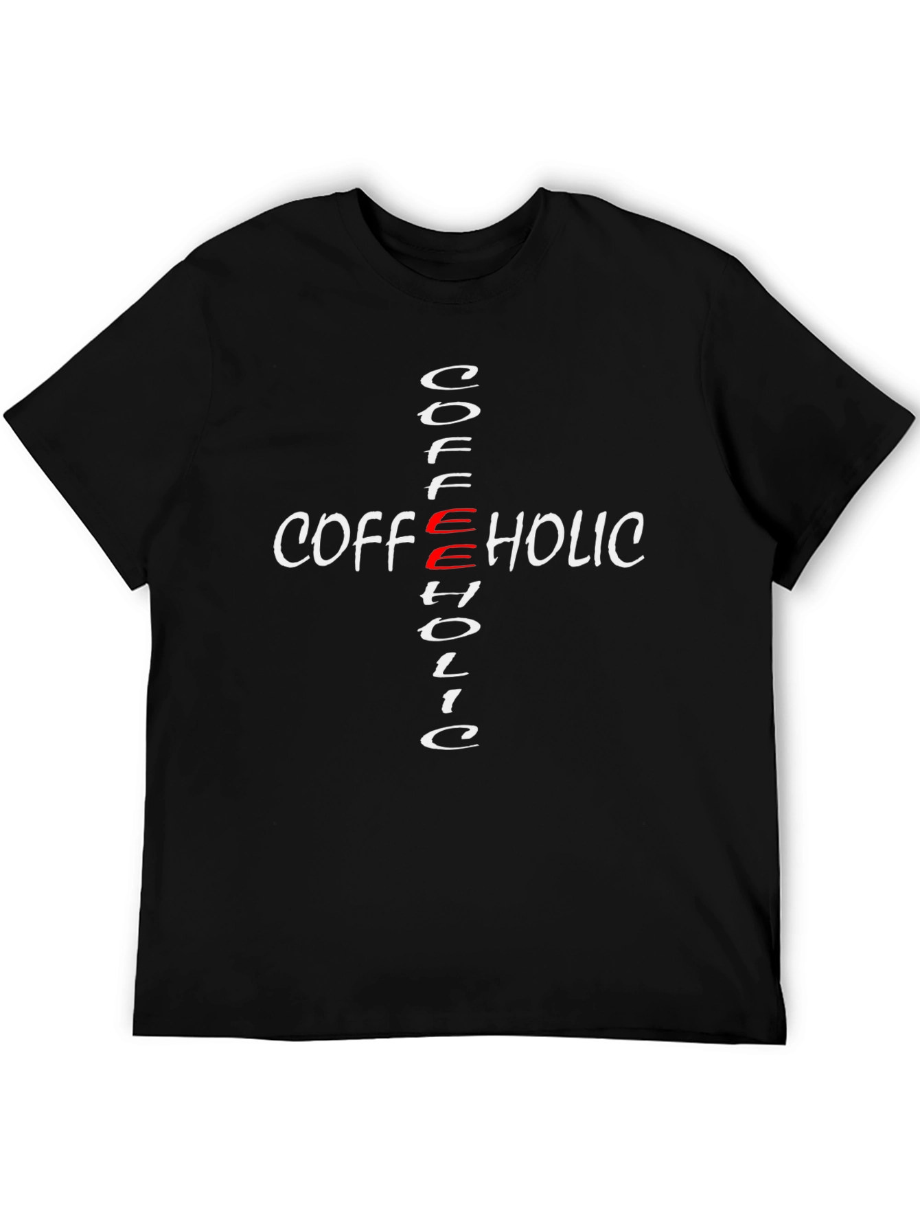 Coffeeholic Cross Graphic T-Shirt - Casual Style