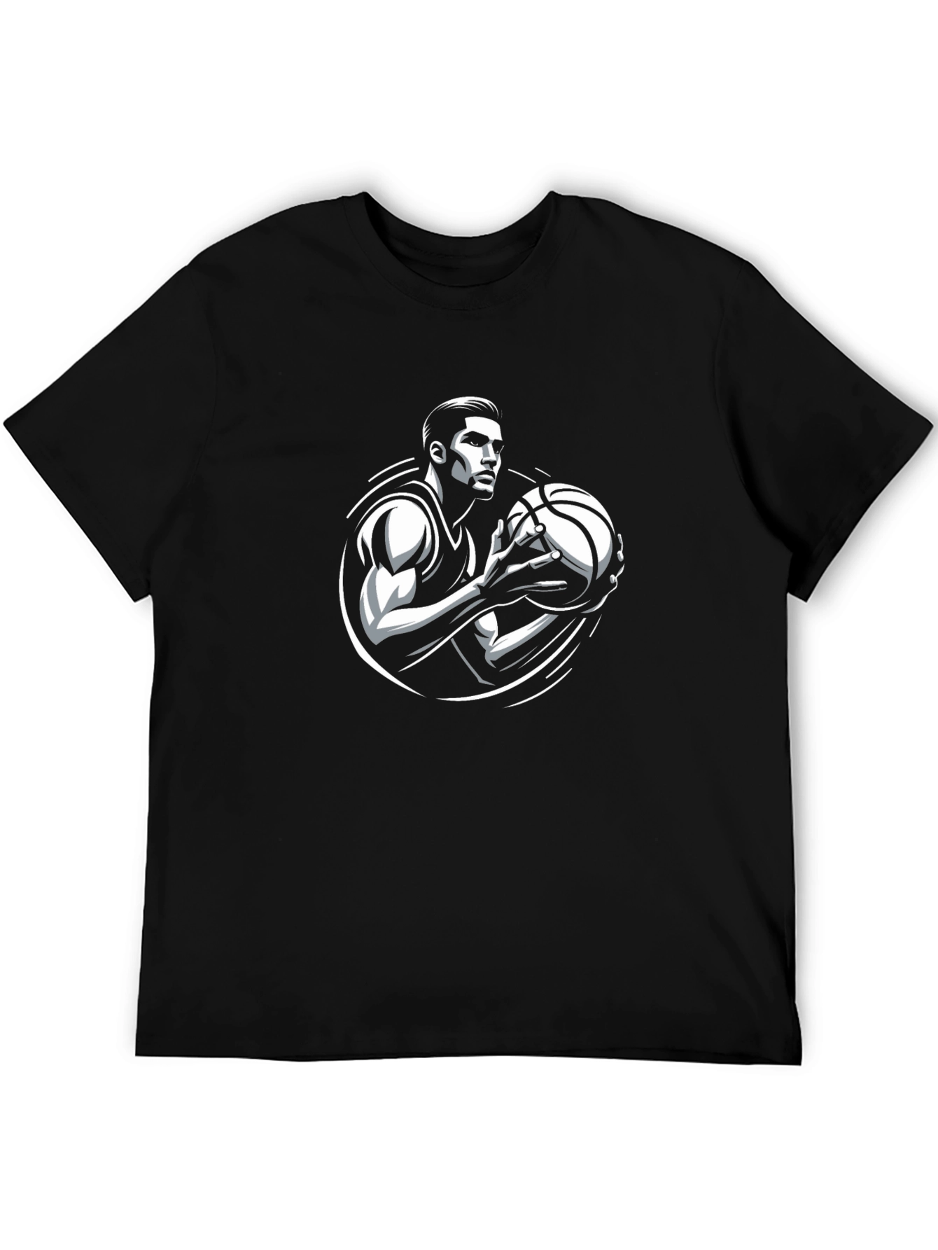 Basketball Player Graphic Tee - Black