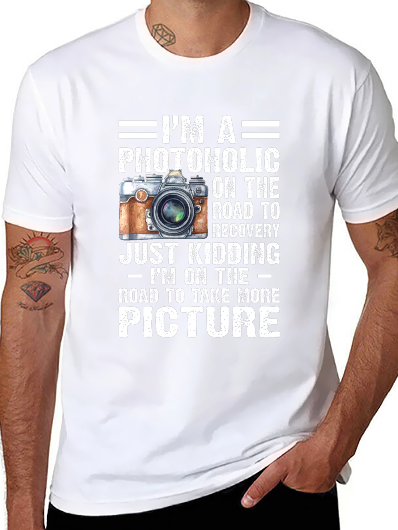 Photoholic Camera Lover Graphic T-Shirt