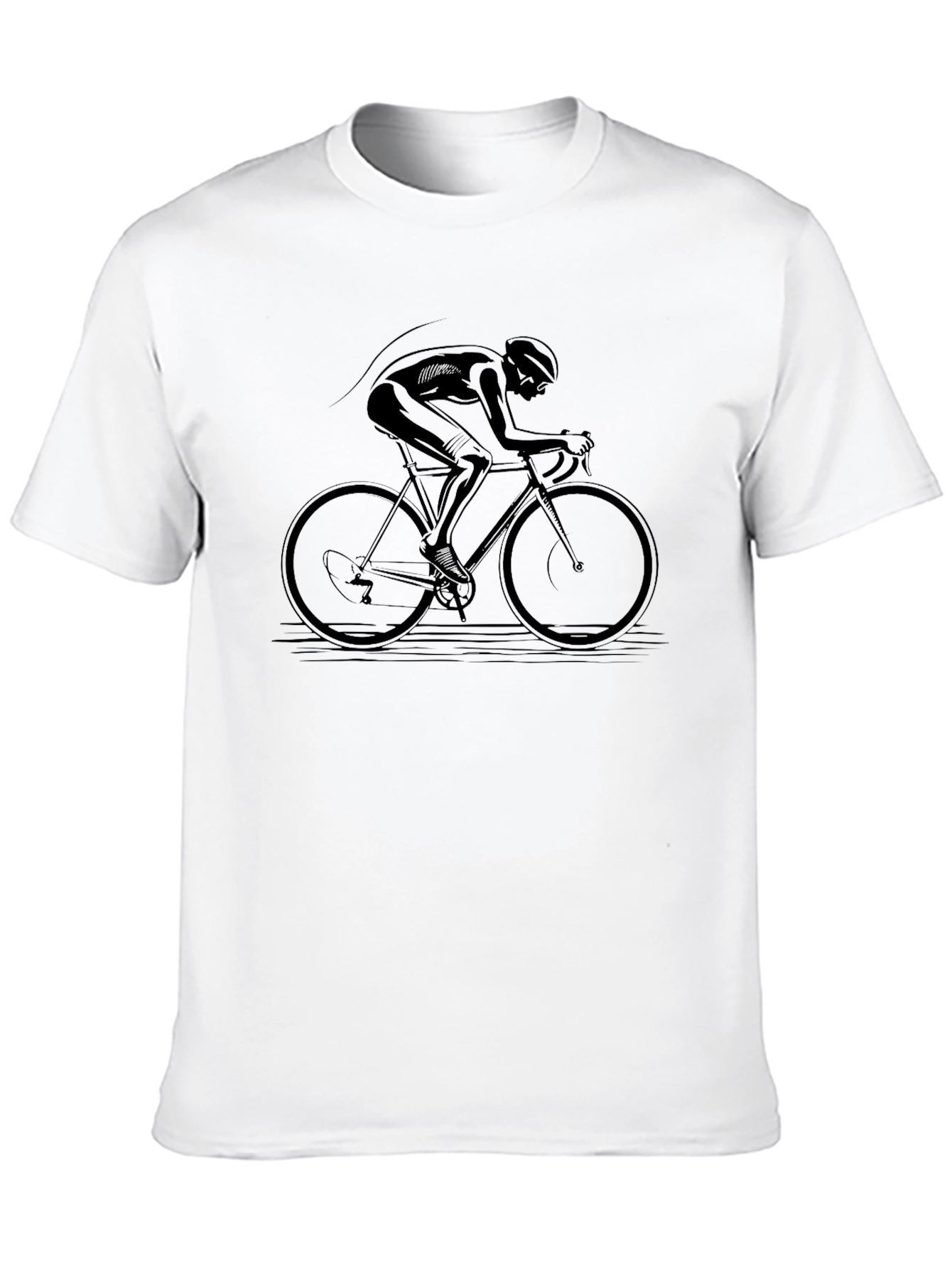 Black Bicycle Rider Graphic T-Shirt