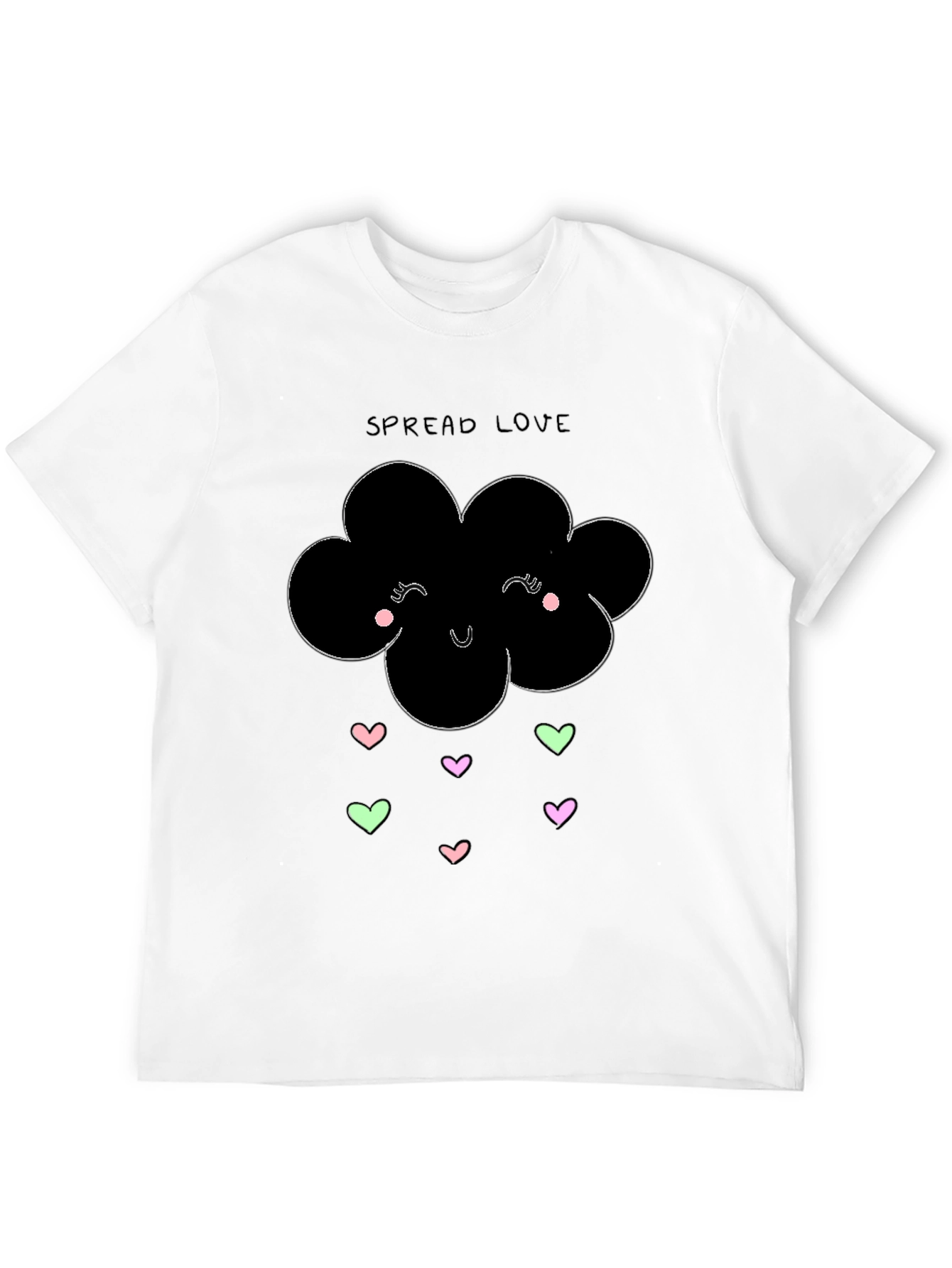 Spread Love Black Graphic T-Shirt