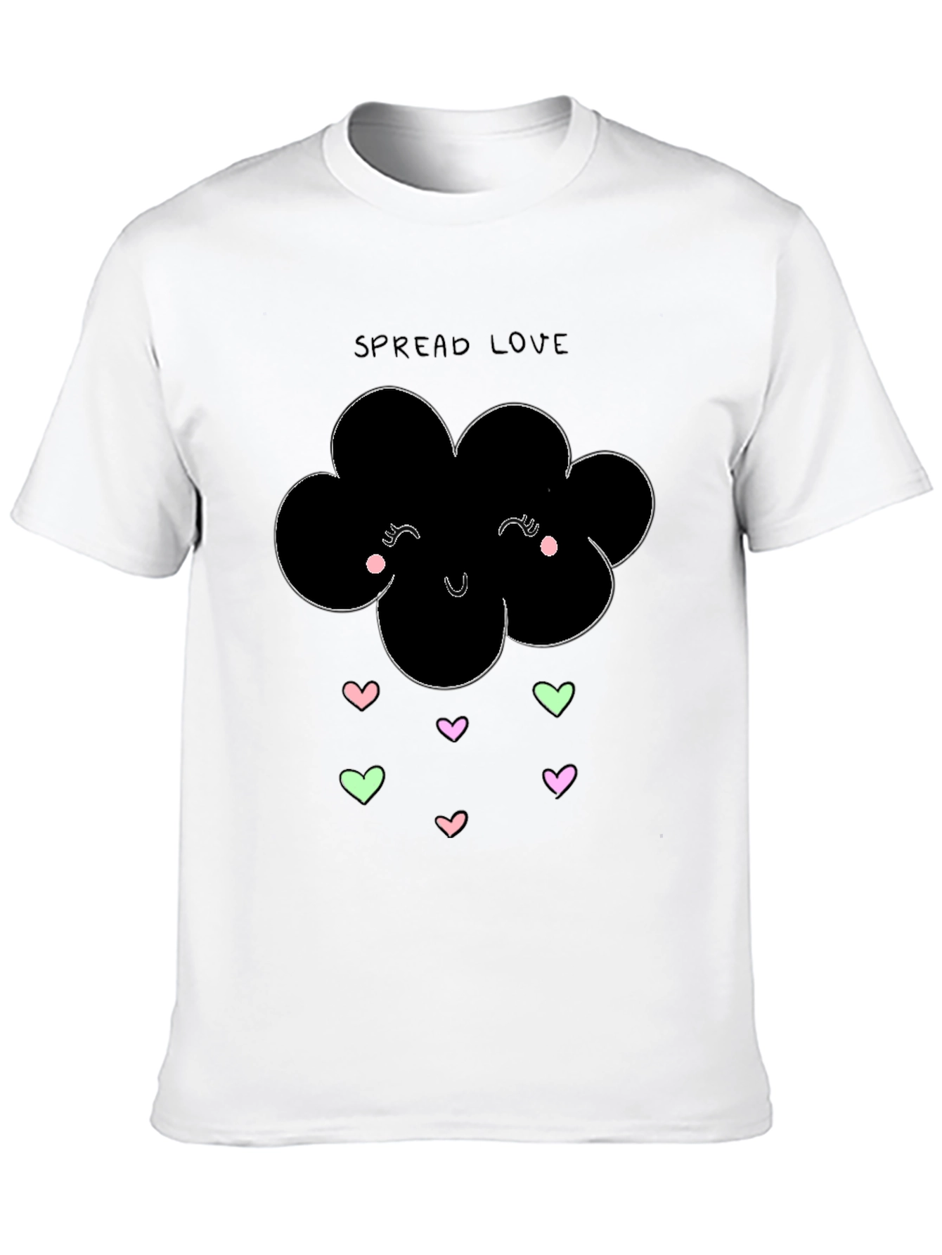 Spread Love Black Graphic T-Shirt