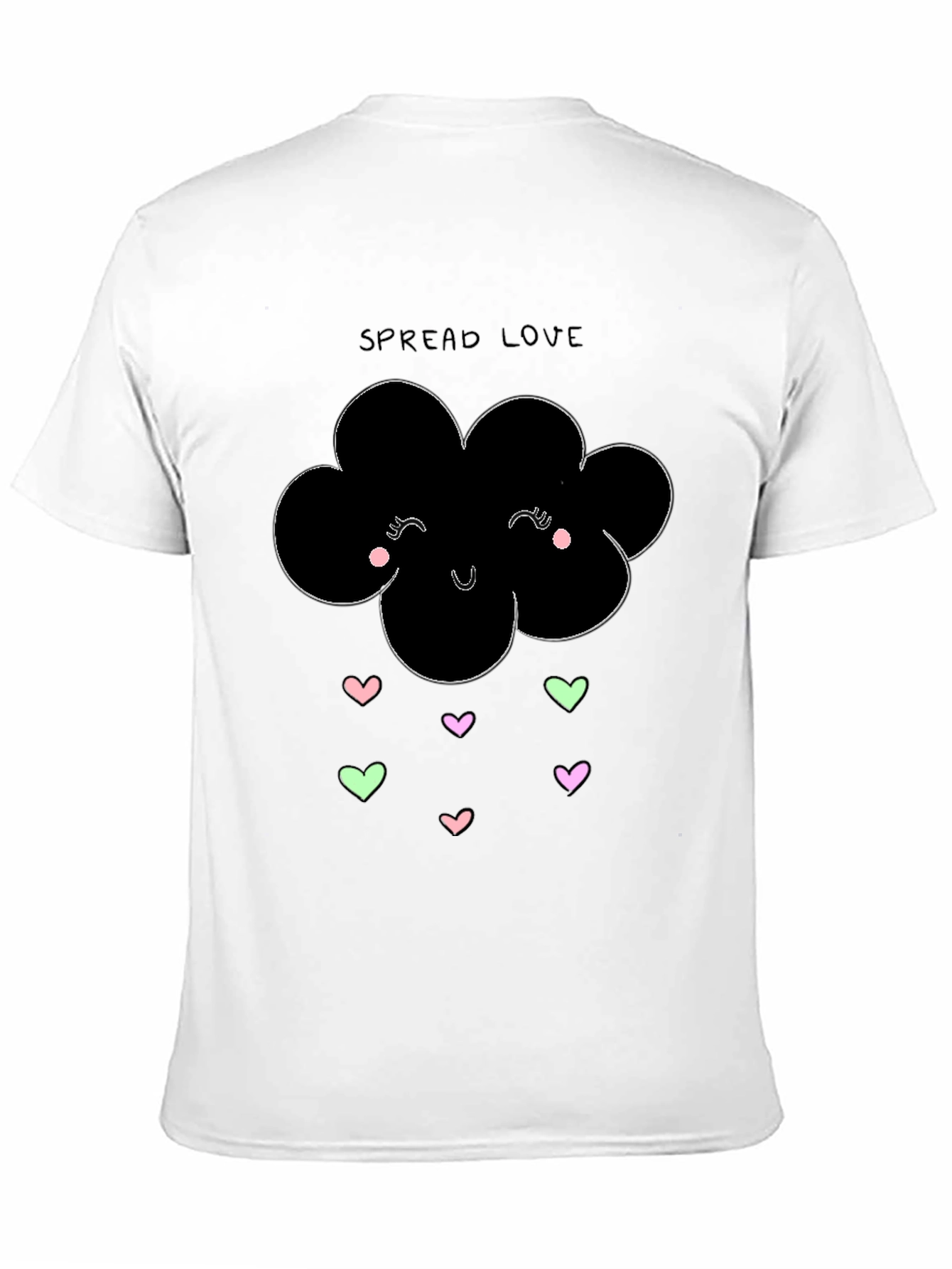 Spread Love Black Graphic T-Shirt