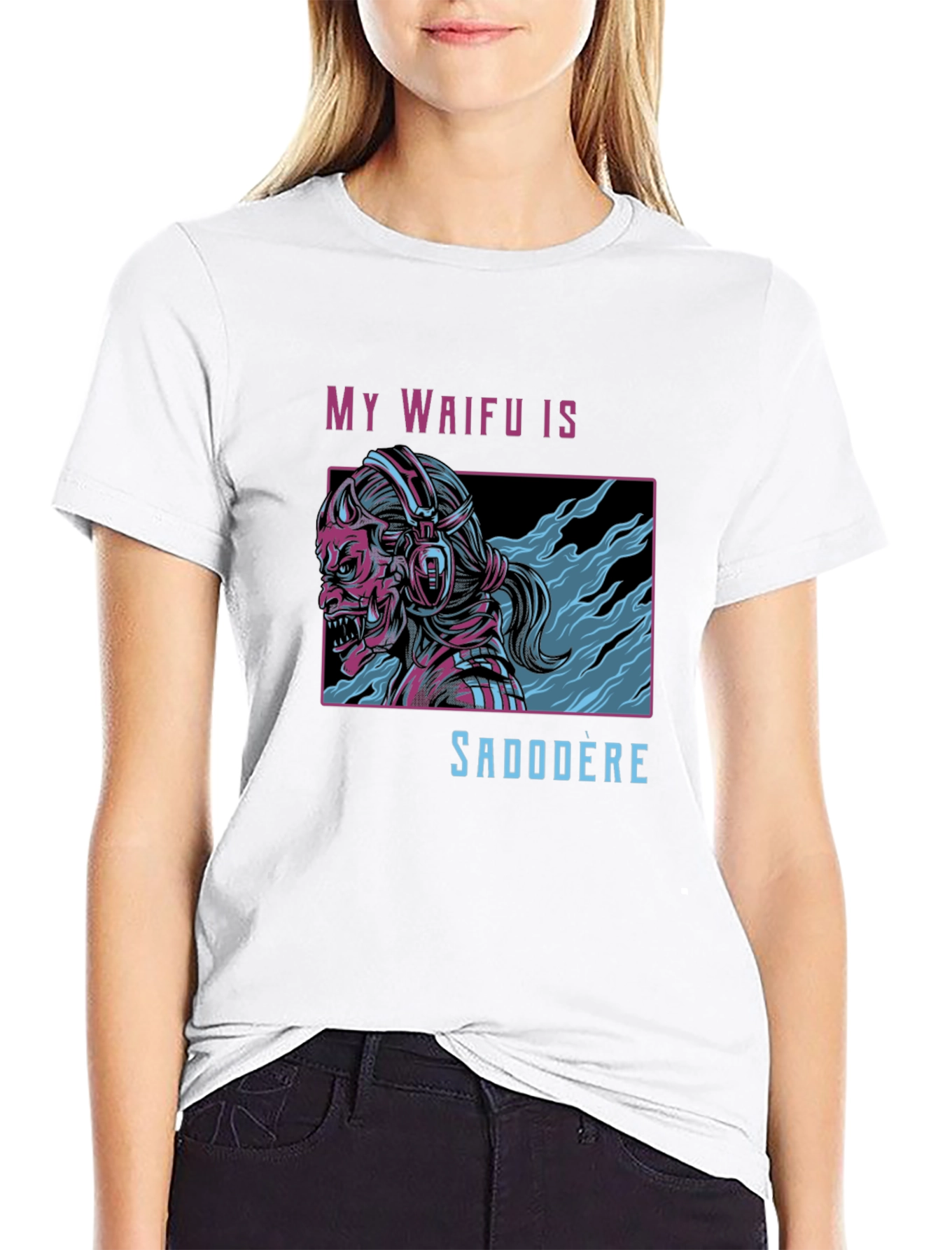 My Waifu Is Sadodere Black T-Shirt
