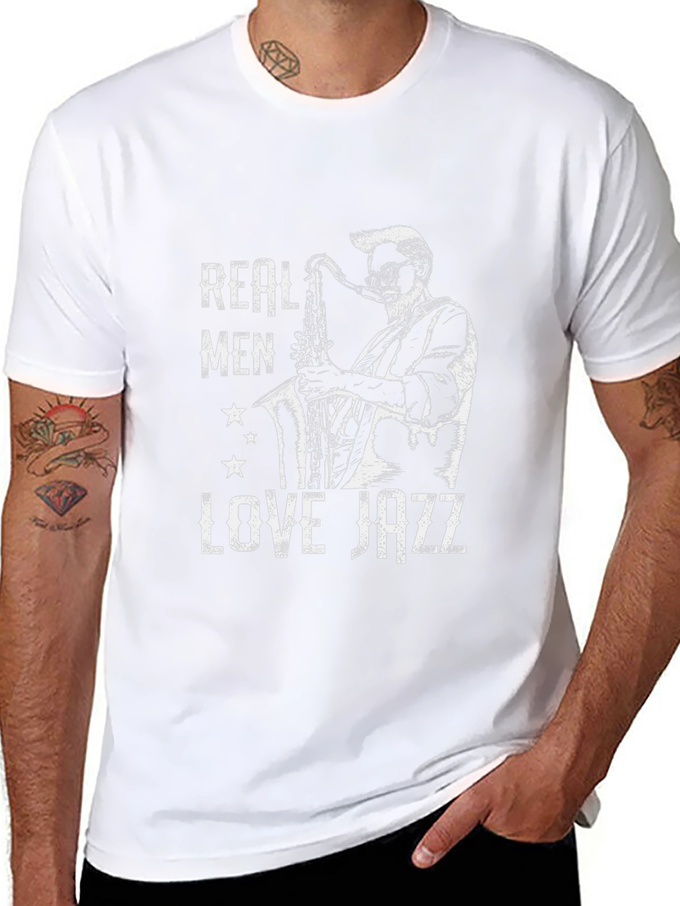 Real Men Love Jazz T-Shirt - Music Lover Tee