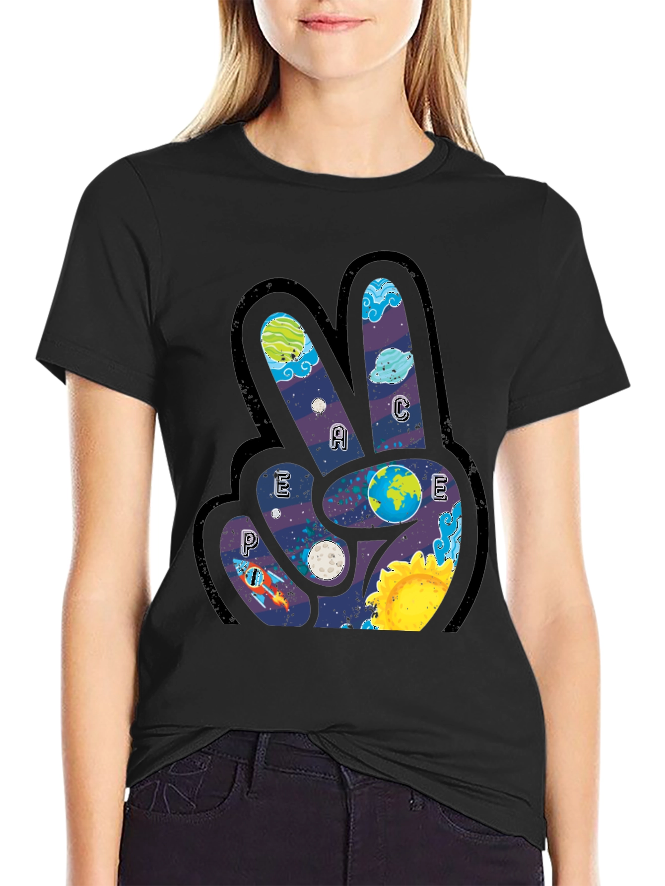 Peace Sign Graphic T-Shirt