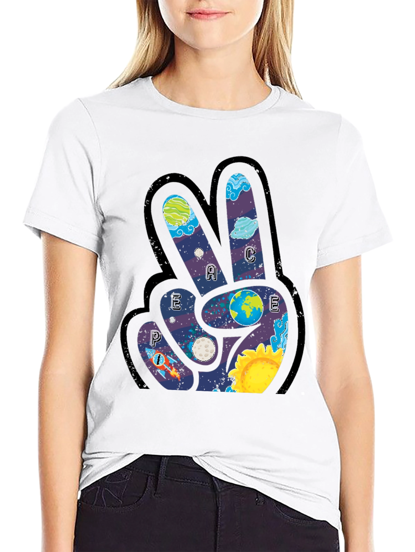 Peace Sign Graphic T-Shirt