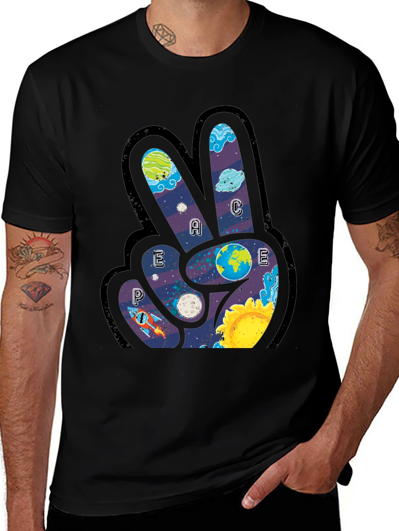 Peace Sign Graphic T-Shirt