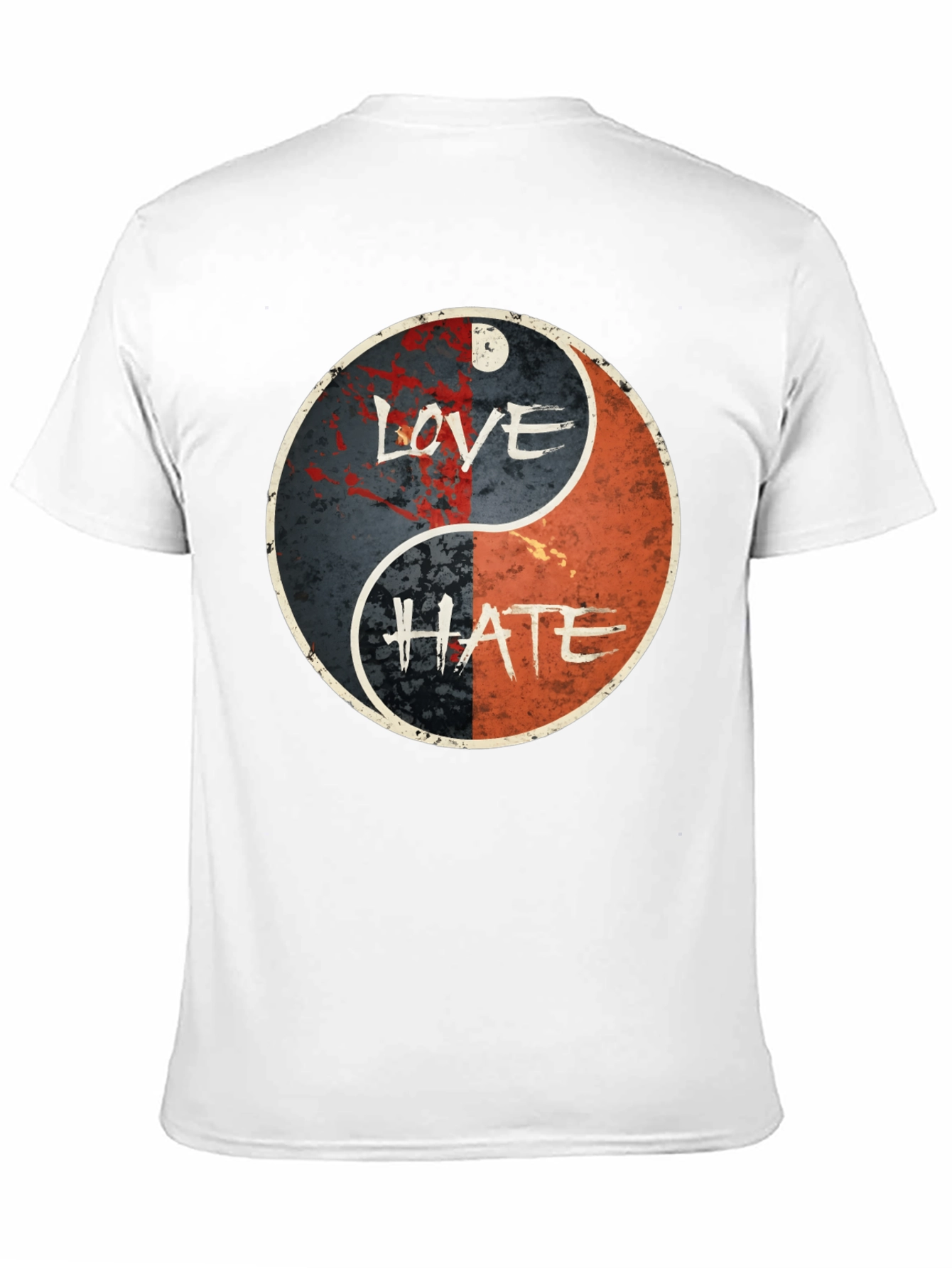 Love Hate Yin Yang Graphic T-Shirt