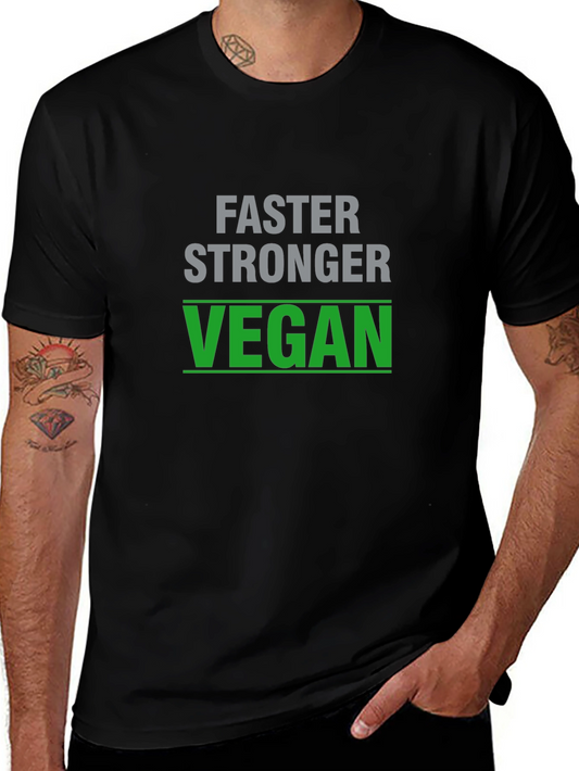 Faster Stronger Vegan T-Shirt - Black