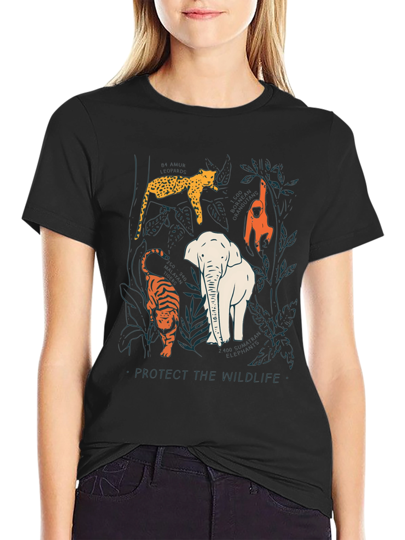 Protect Wildlife Graphic Tee - Black