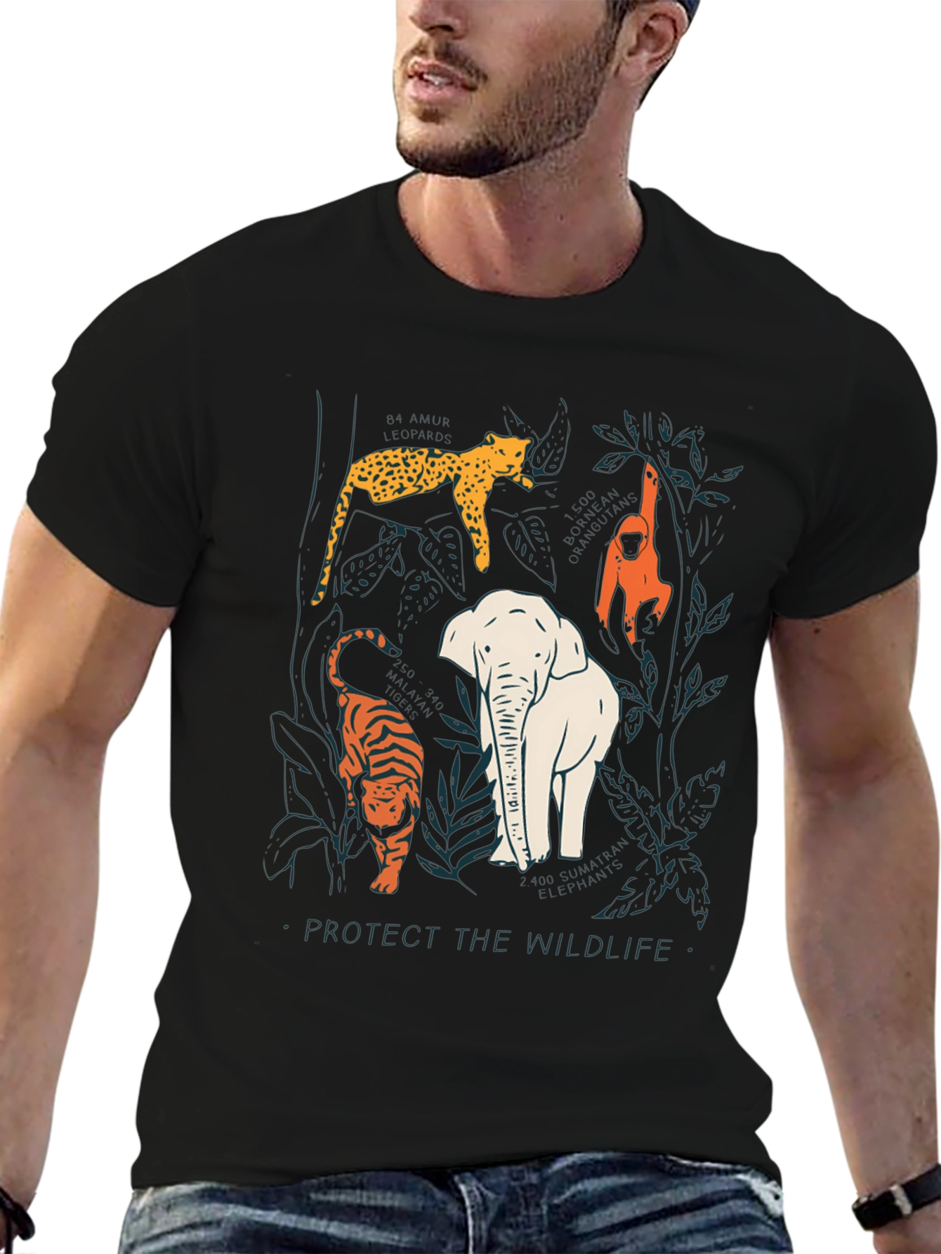 Protect Wildlife Graphic Tee - Black