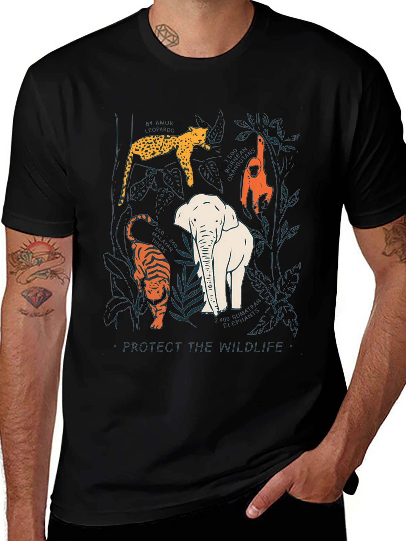 Protect Wildlife Graphic Tee - Black