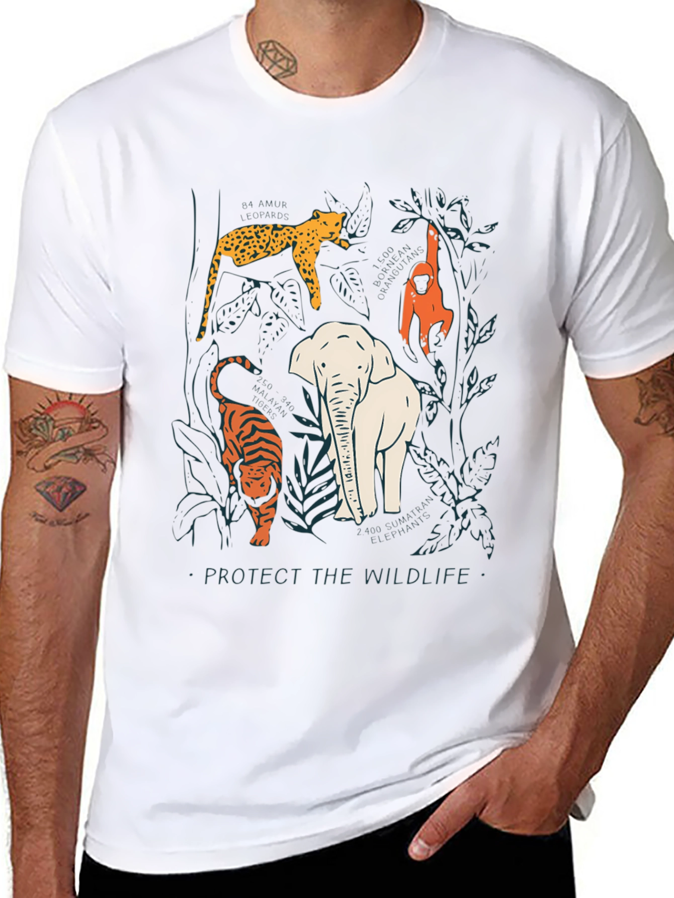 Protect Wildlife Graphic Tee - Black