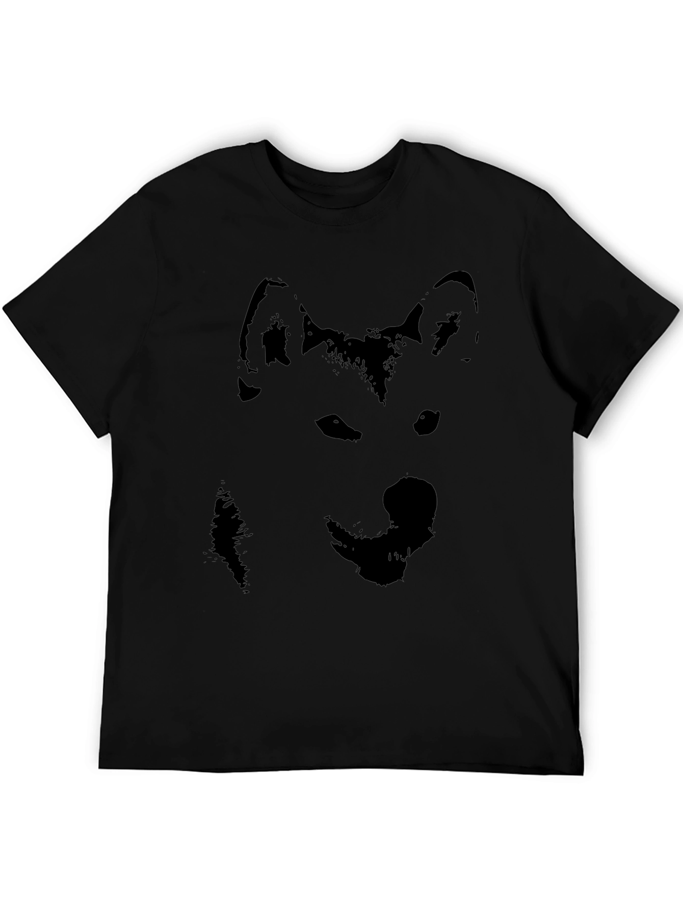 Black Husky Silhouette Graphic T-Shirt