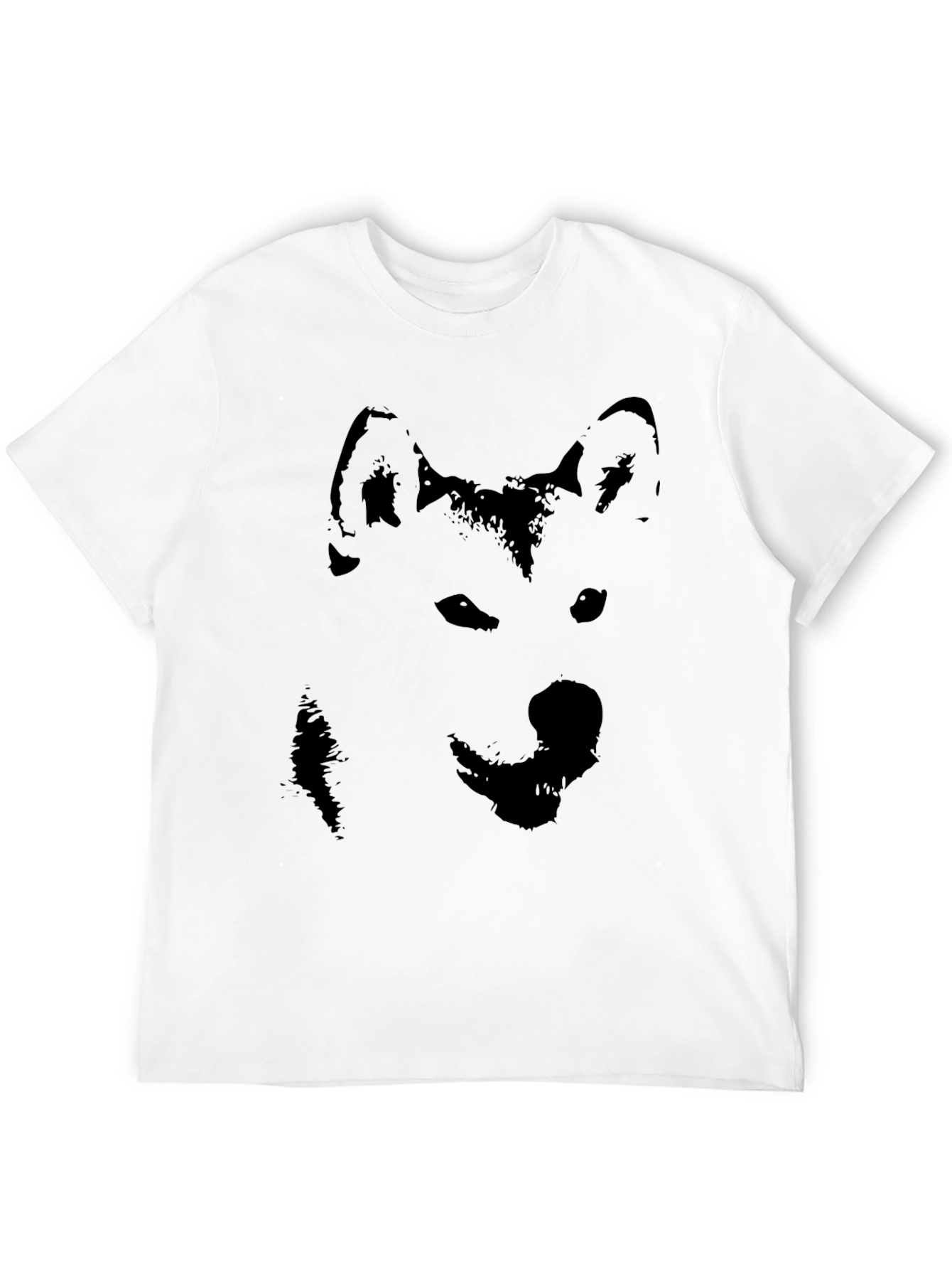 Black Husky Silhouette Graphic T-Shirt