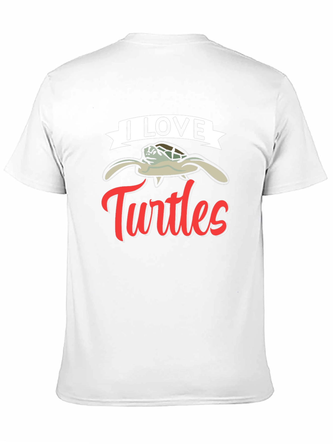 I Love Turtles Graphic T-Shirt Black