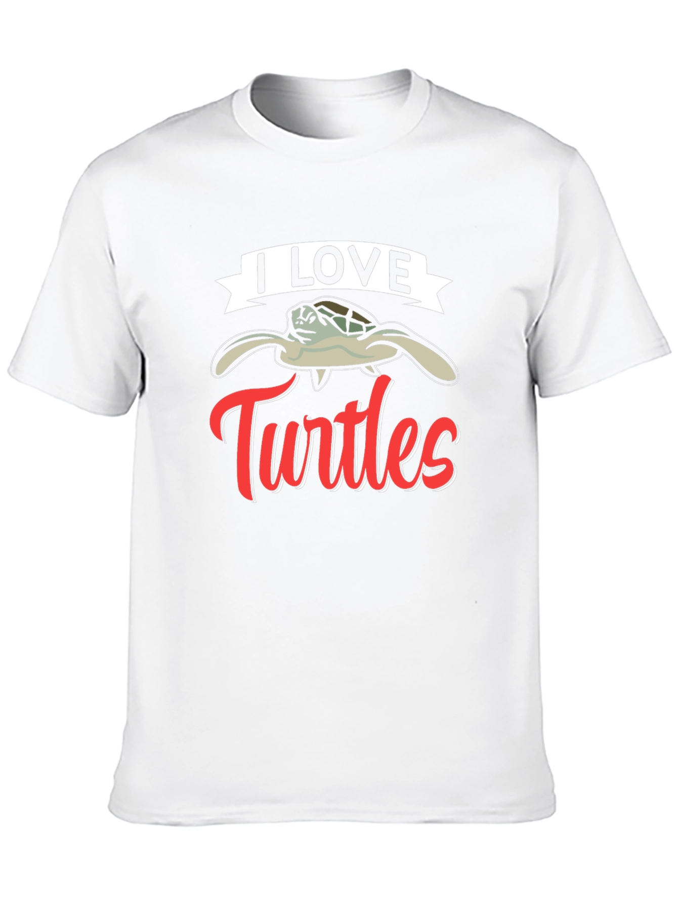 I Love Turtles Graphic T-Shirt Black