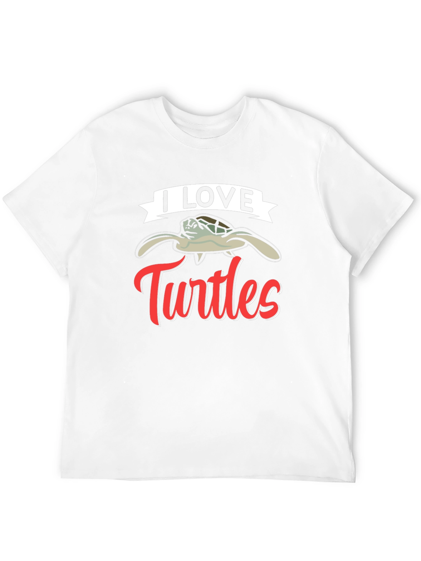 I Love Turtles Graphic T-Shirt Black