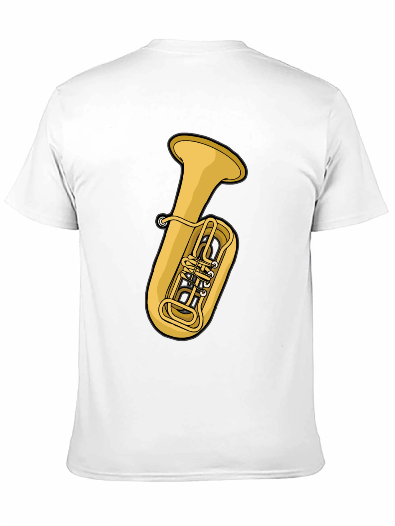 Tuba Graphic Tee - Black Cotton T-Shirt