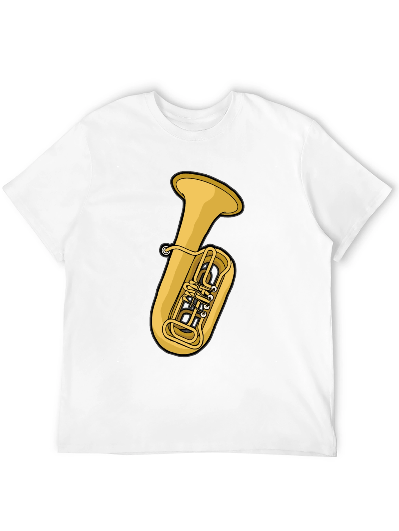 Tuba Graphic Tee - Black Cotton T-Shirt