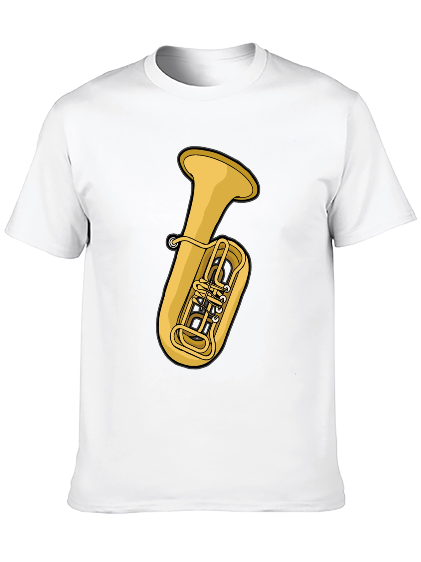 Tuba Graphic Tee - Black Cotton T-Shirt