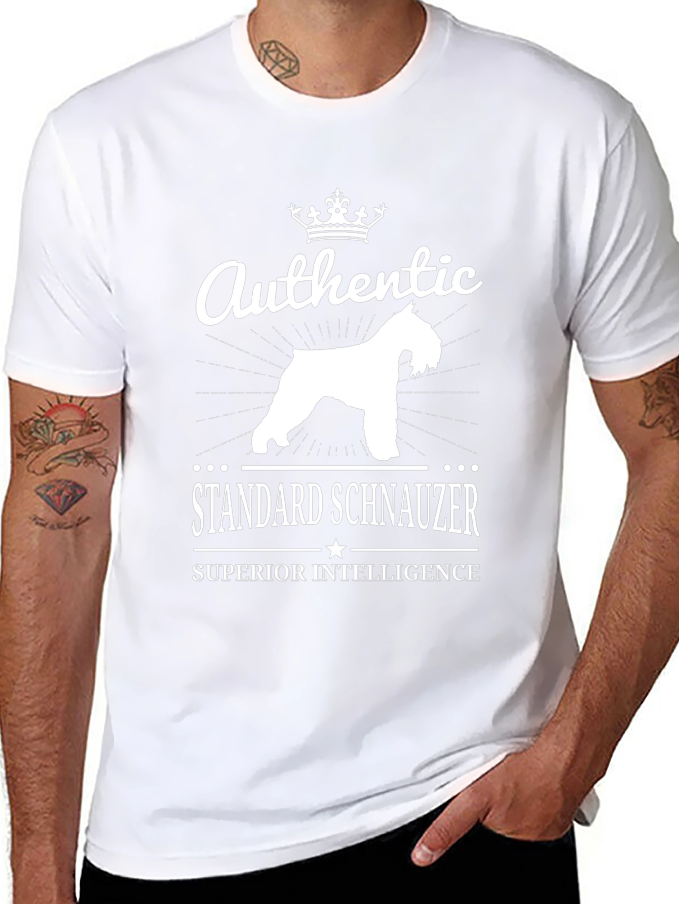 Authentic Standard Schnauzer Superior Intelligence T-Shirt