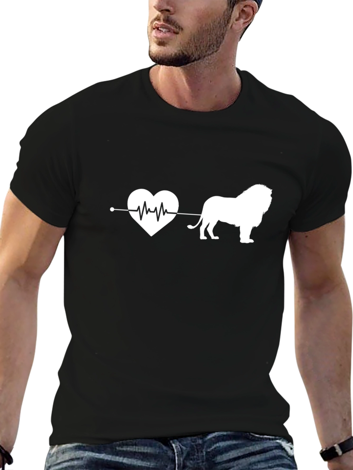 Lion Heartbeat T-Shirt - Animal Lover Tee
