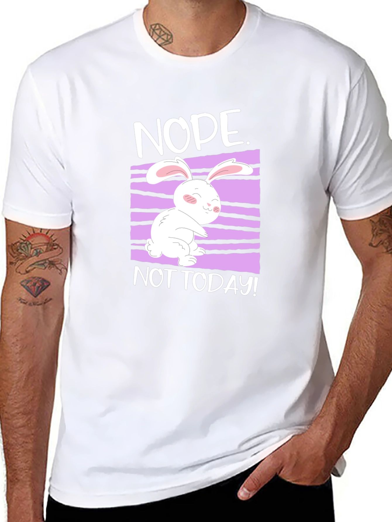 Nope Not Today Rabbit Graphic Tee