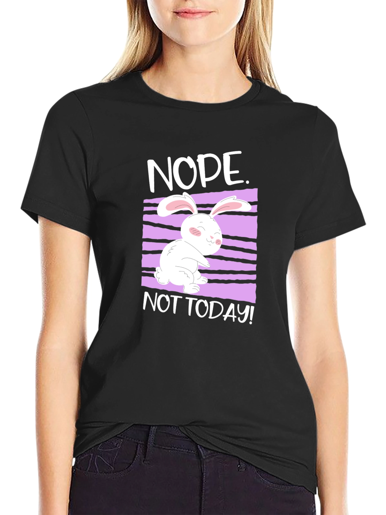 Nope Not Today Rabbit Graphic Tee