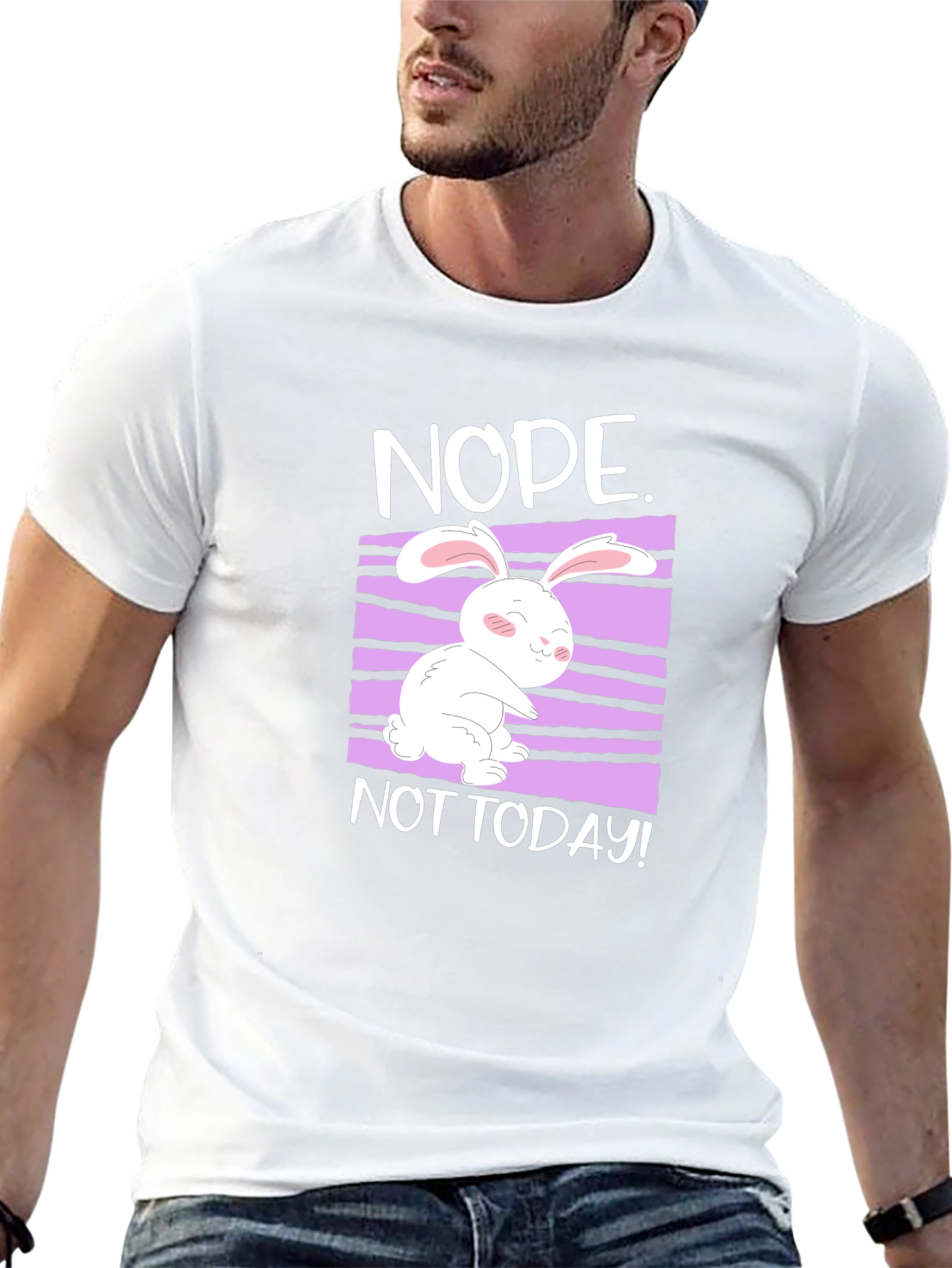 Nope Not Today Rabbit Graphic Tee