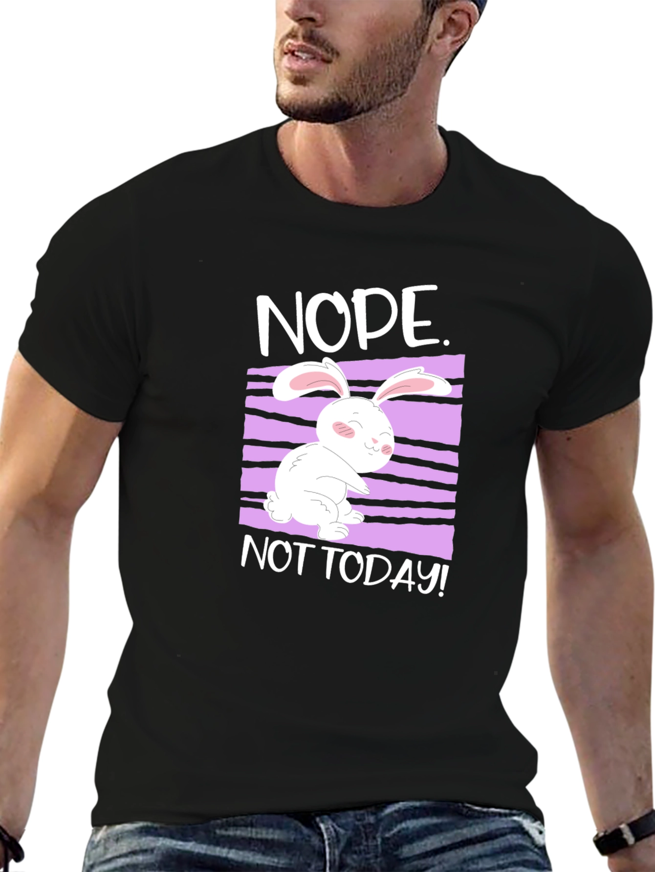 Nope Not Today Rabbit Graphic Tee