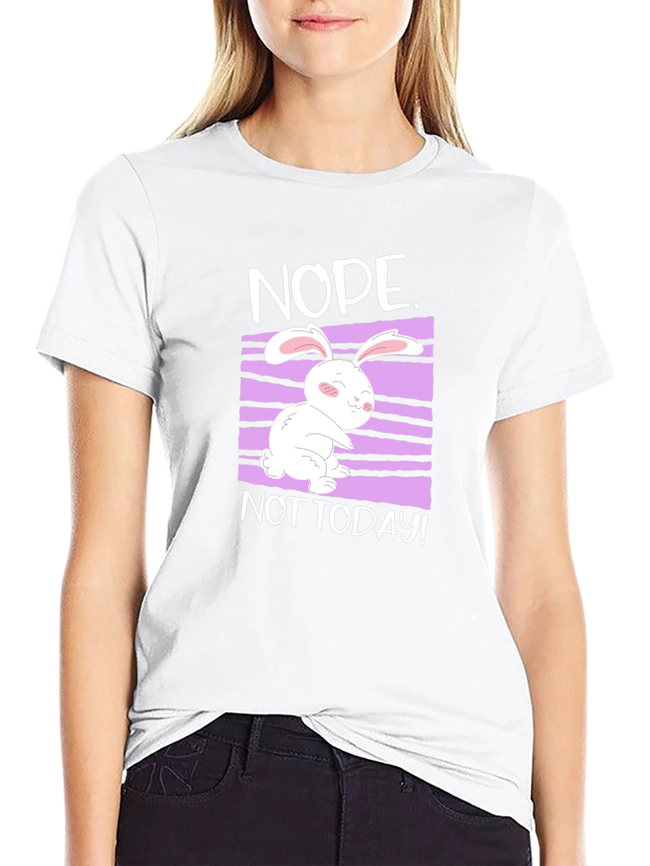 Nope Not Today Rabbit Graphic Tee