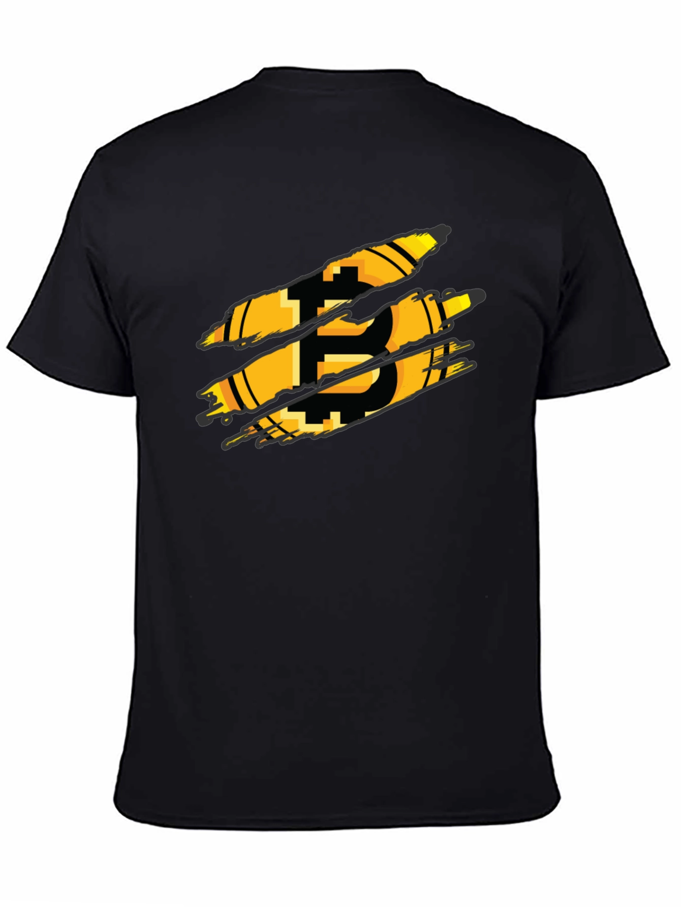 Bitcoin Ripped Black T-Shirt - Crypto Currency Tee