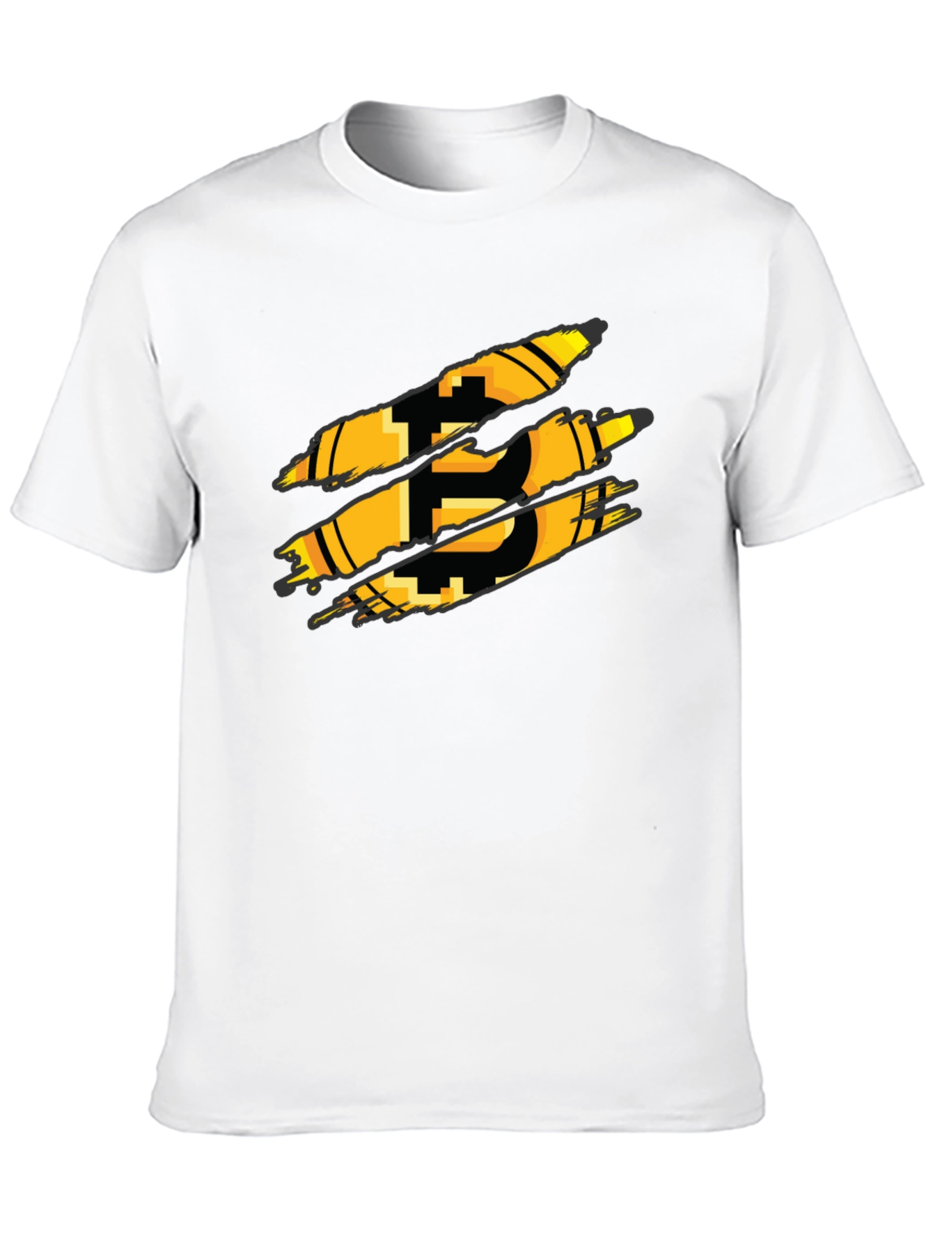 Bitcoin Ripped Black T-Shirt - Crypto Currency Tee
