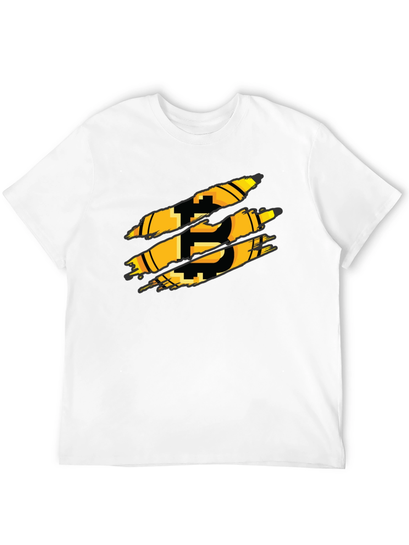 Bitcoin Ripped Black T-Shirt - Crypto Currency Tee