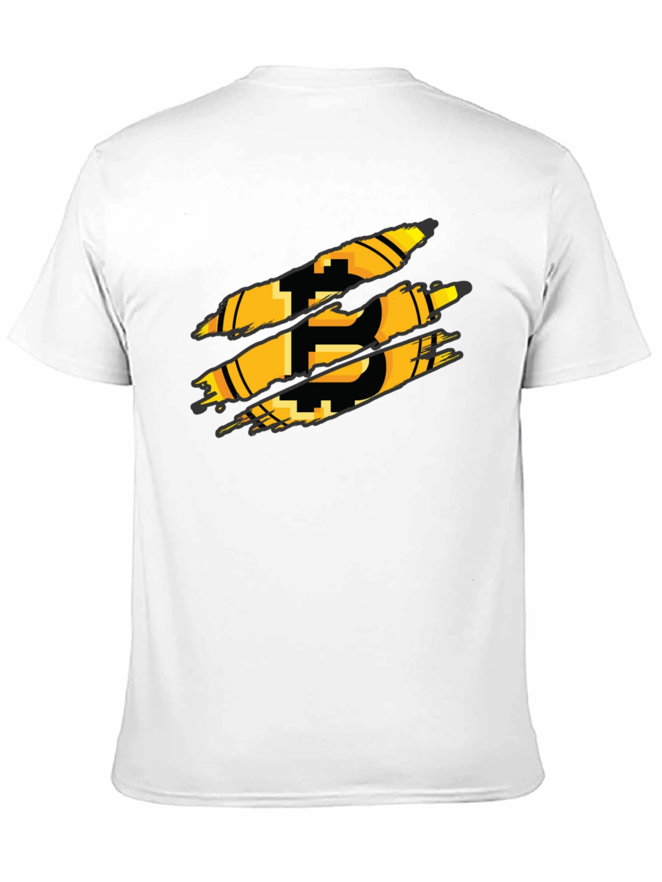 Bitcoin Ripped Black T-Shirt - Crypto Currency Tee