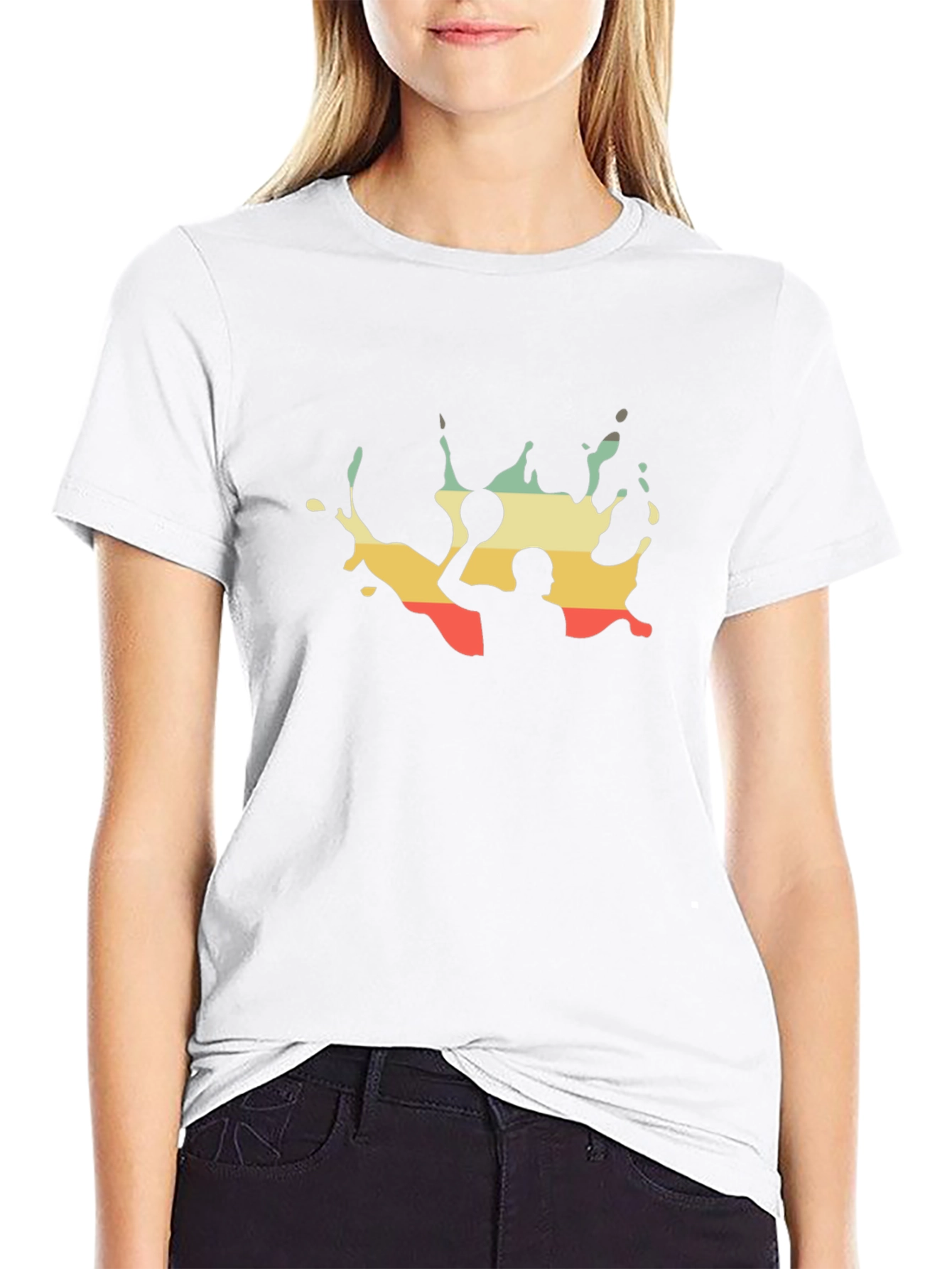 Retro Water Polo Player Black T-Shirt