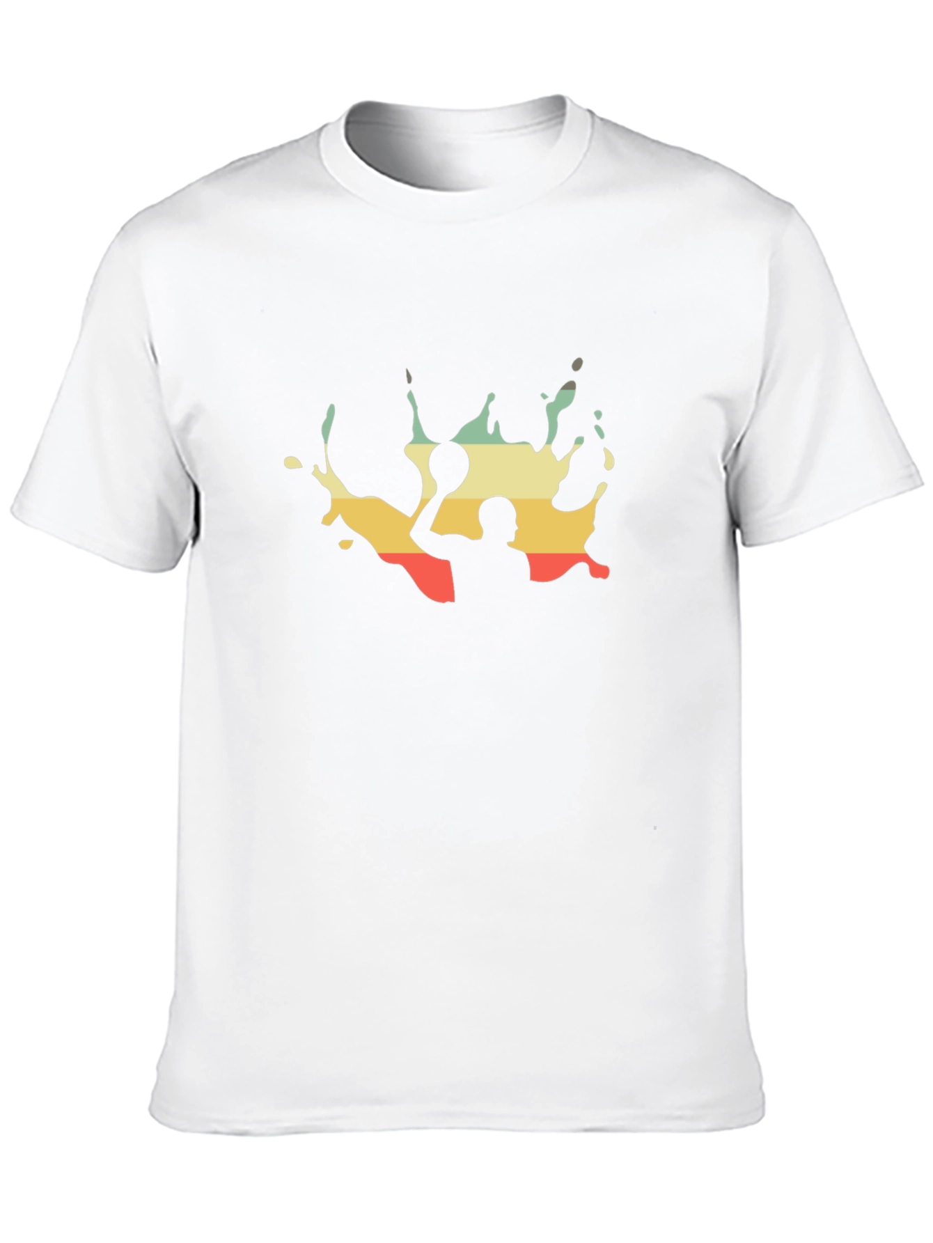 Retro Water Polo Player Black T-Shirt
