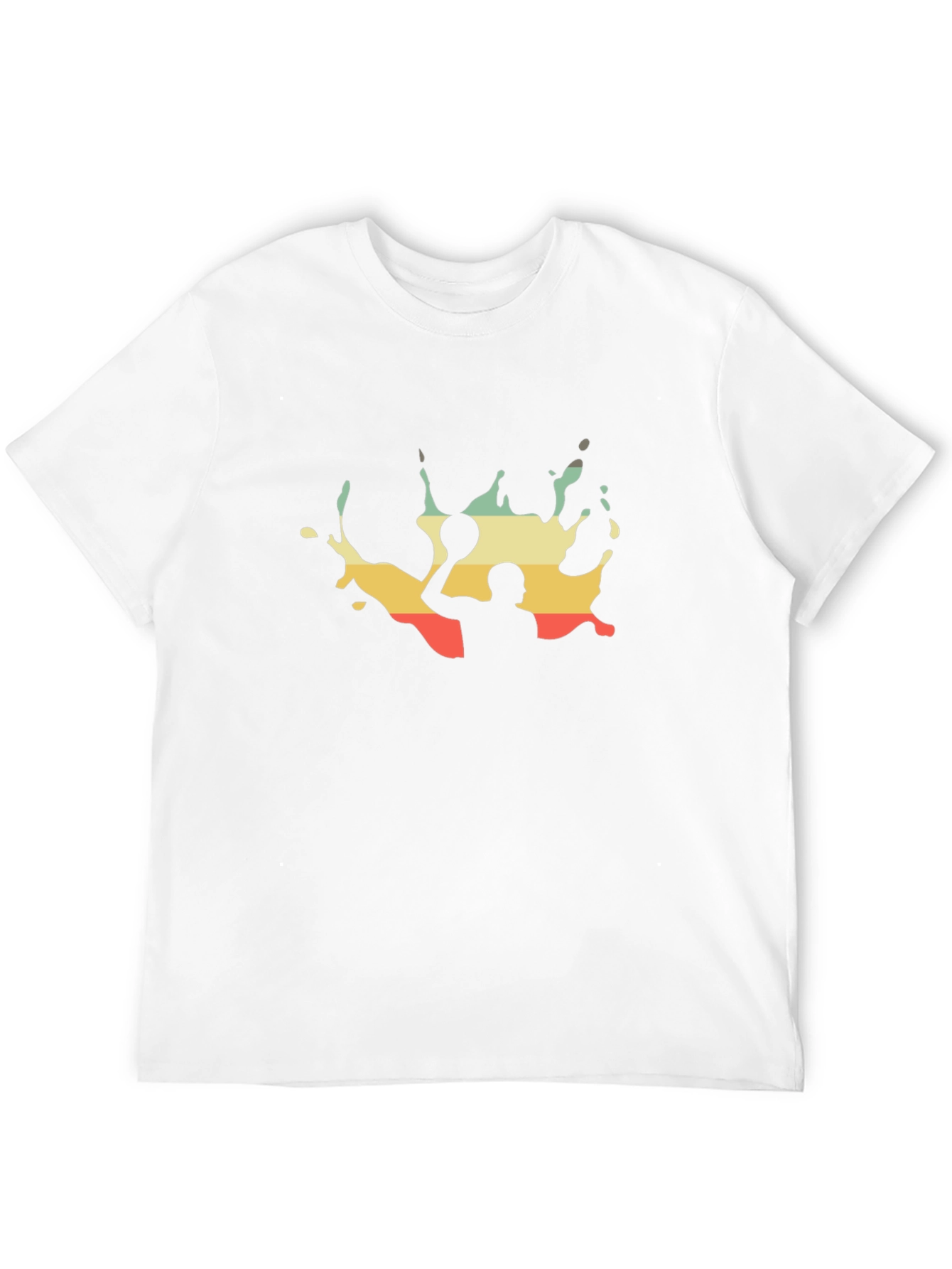 Retro Water Polo Player Black T-Shirt