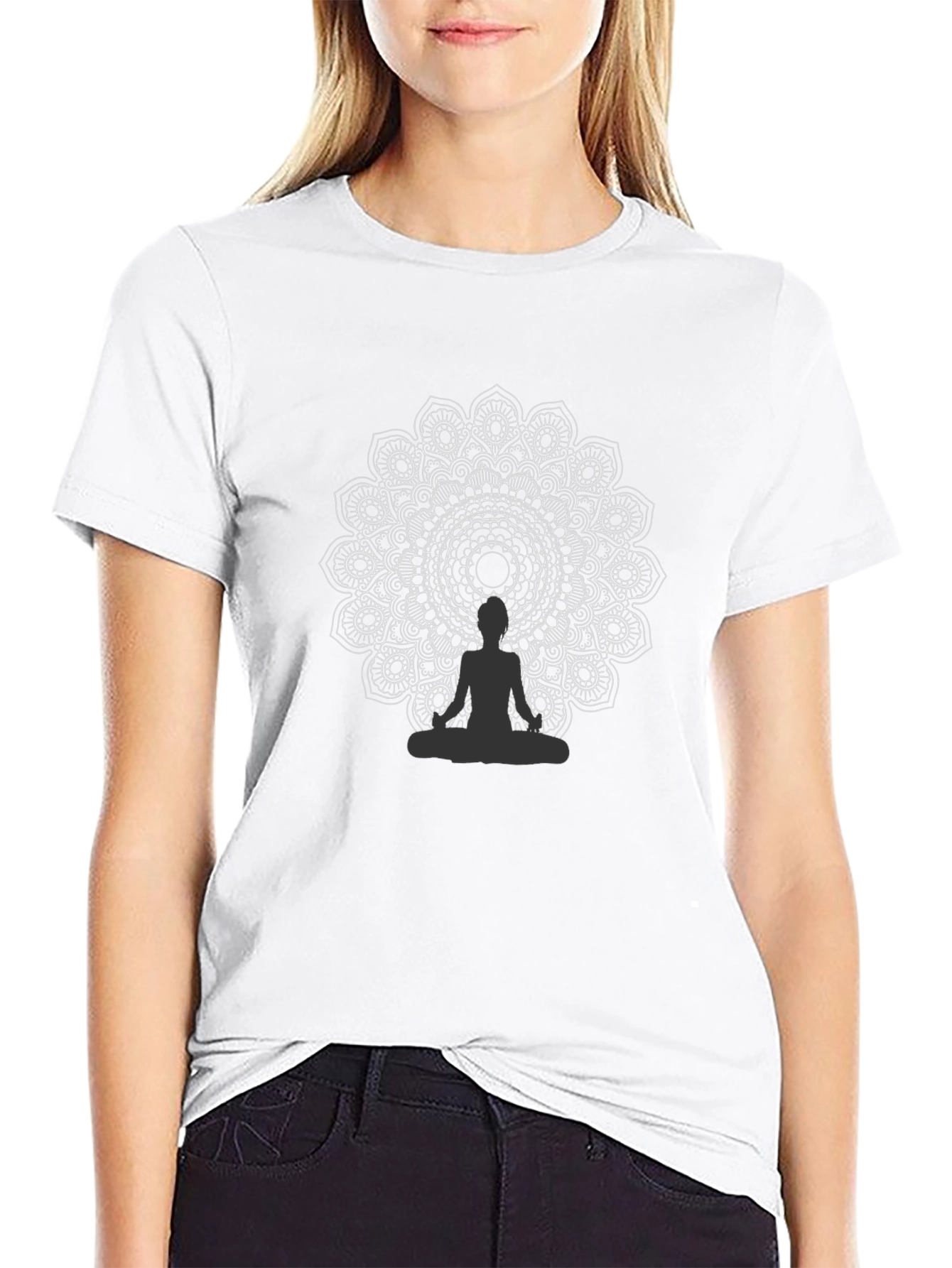 Mandala Buddha Graphic Tee - Black