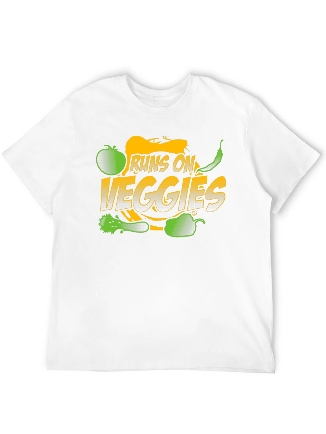 Runs on Veggies T-Shirt - Vegan Healthy Food Tee