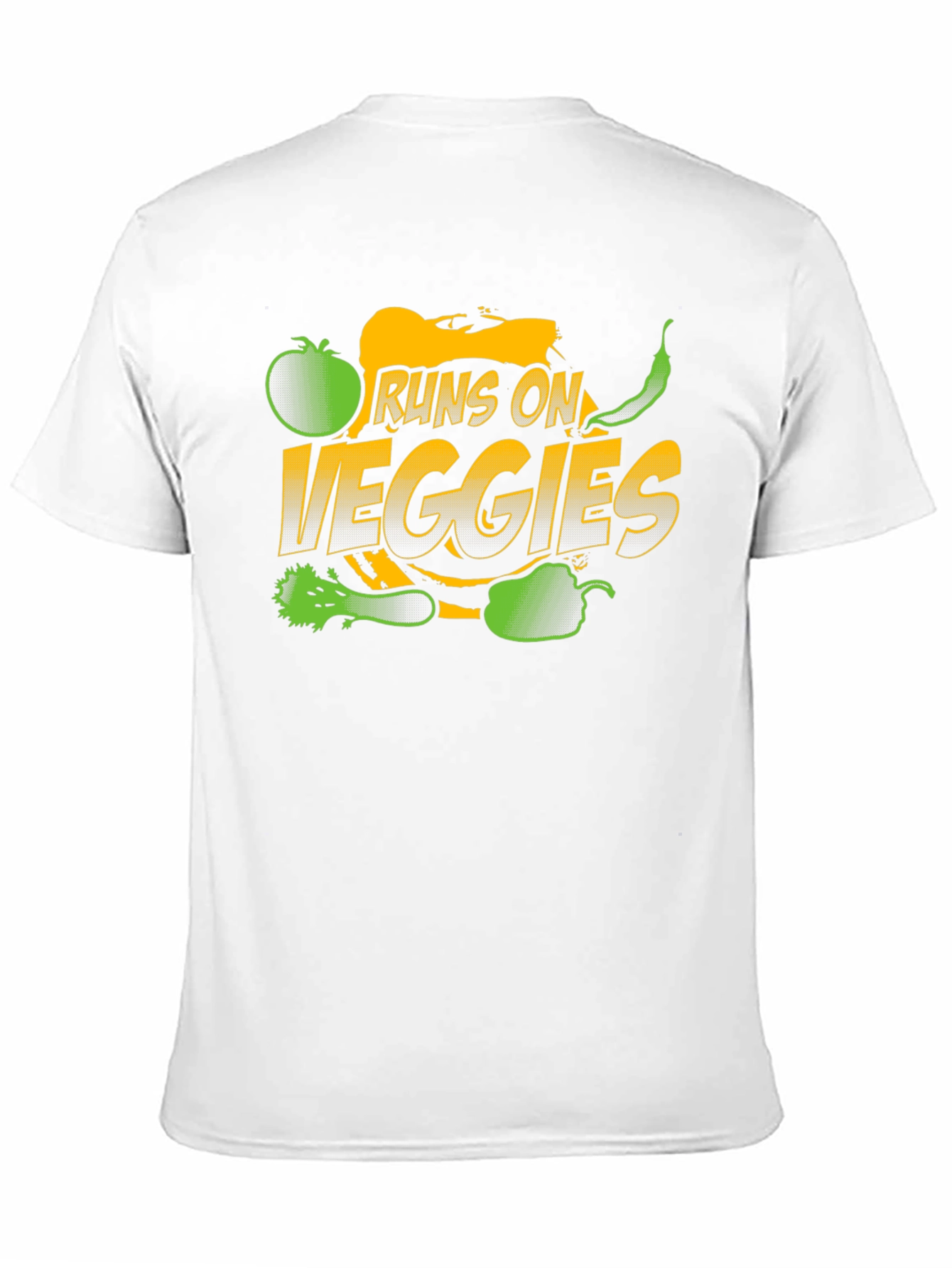 Runs on Veggies T-Shirt - Vegan Healthy Food Tee