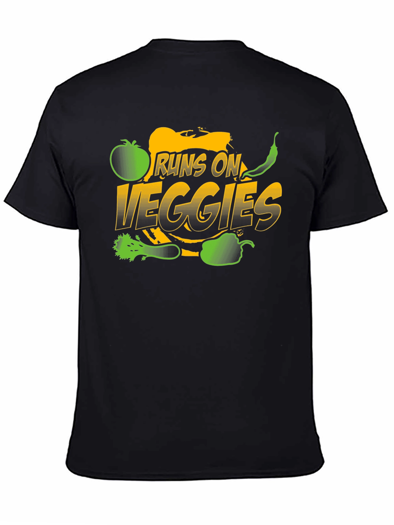Runs on Veggies T-Shirt - Vegan Healthy Food Tee