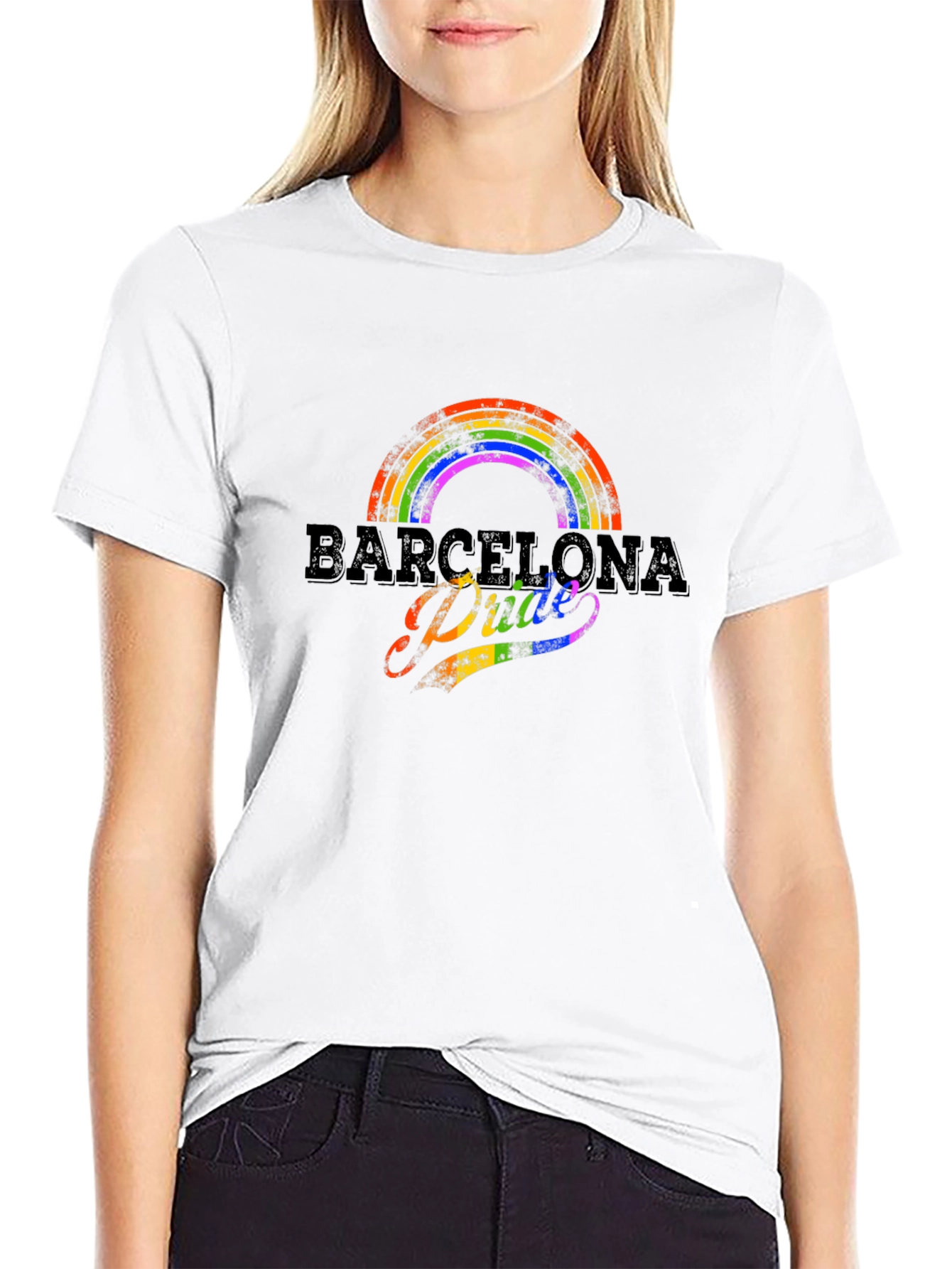 Barcelona Pride Rainbow Graphic T-Shirt
