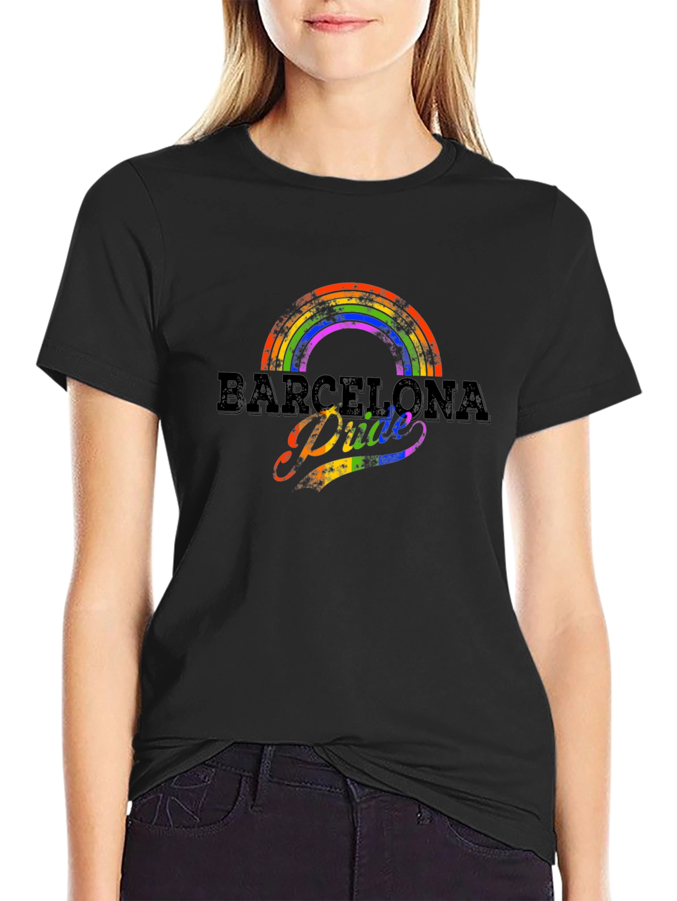Barcelona Pride Rainbow Graphic T-Shirt
