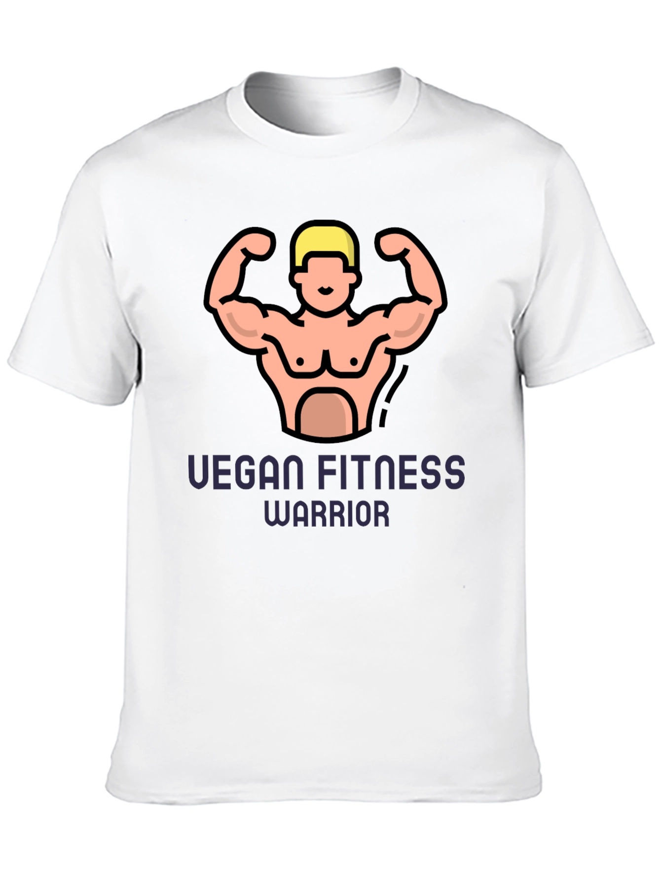 Vegan Fitness Warrior Graphic Tee - Black