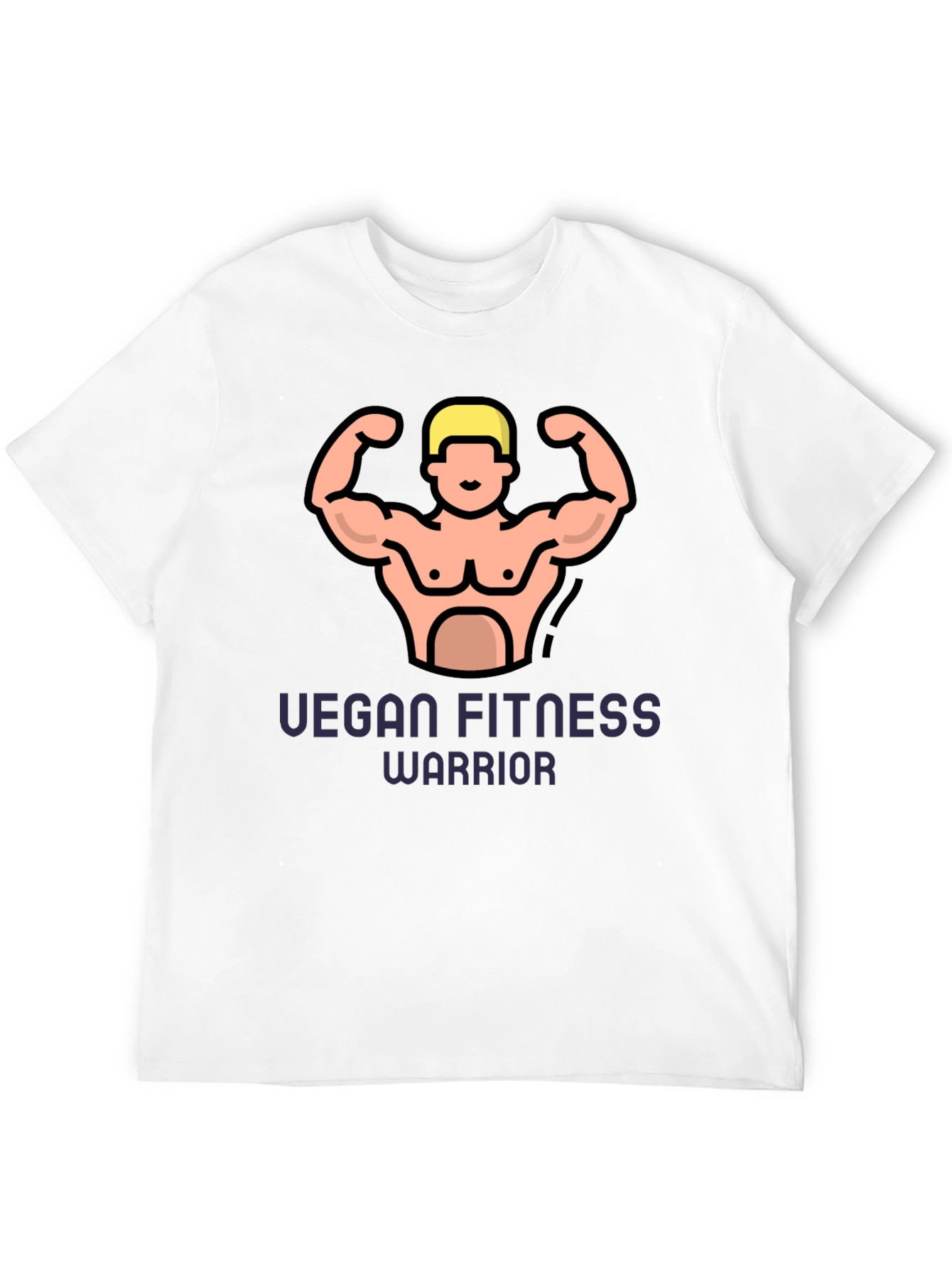 Vegan Fitness Warrior Graphic Tee - Black