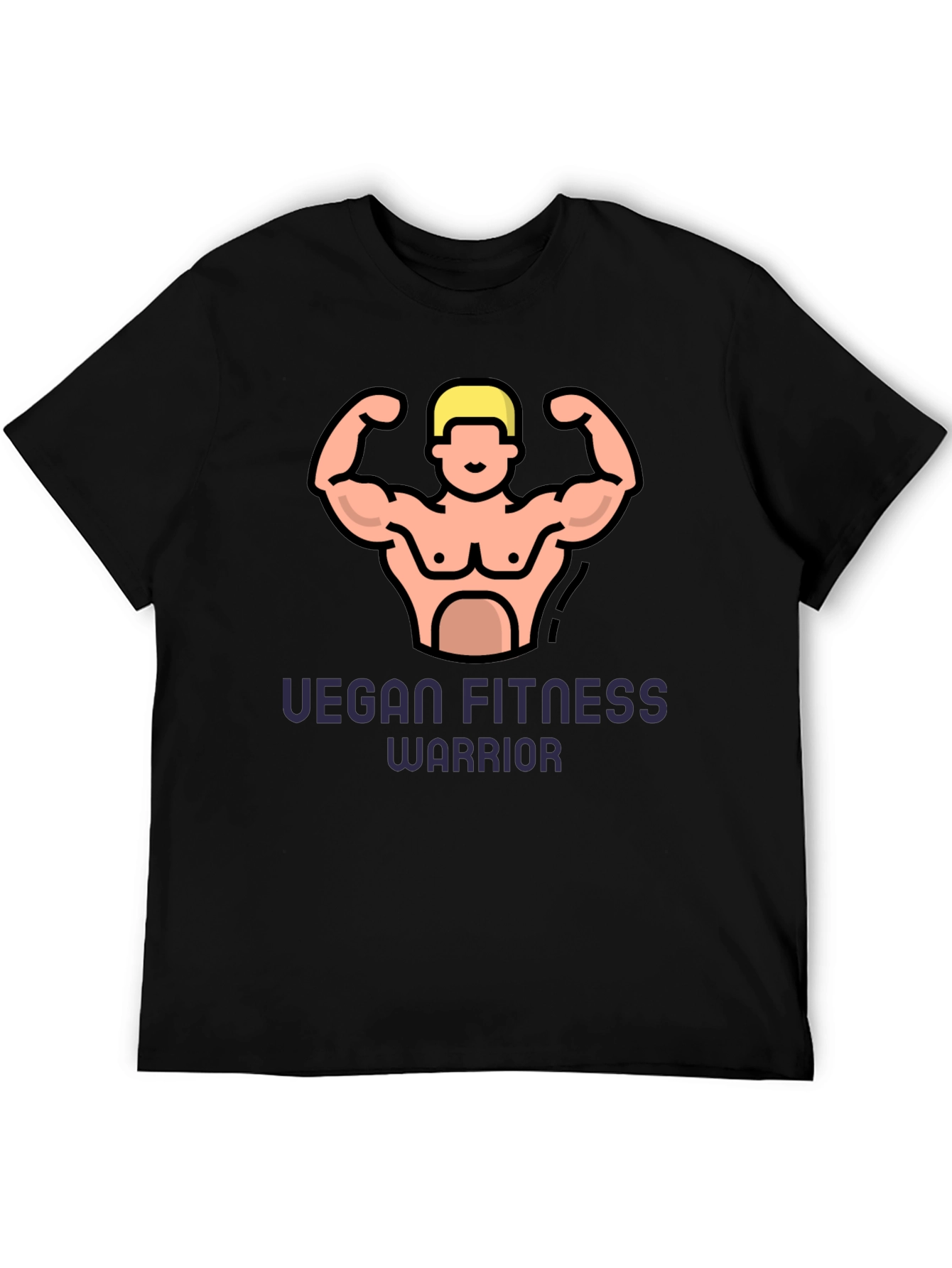 Vegan Fitness Warrior Graphic Tee - Black
