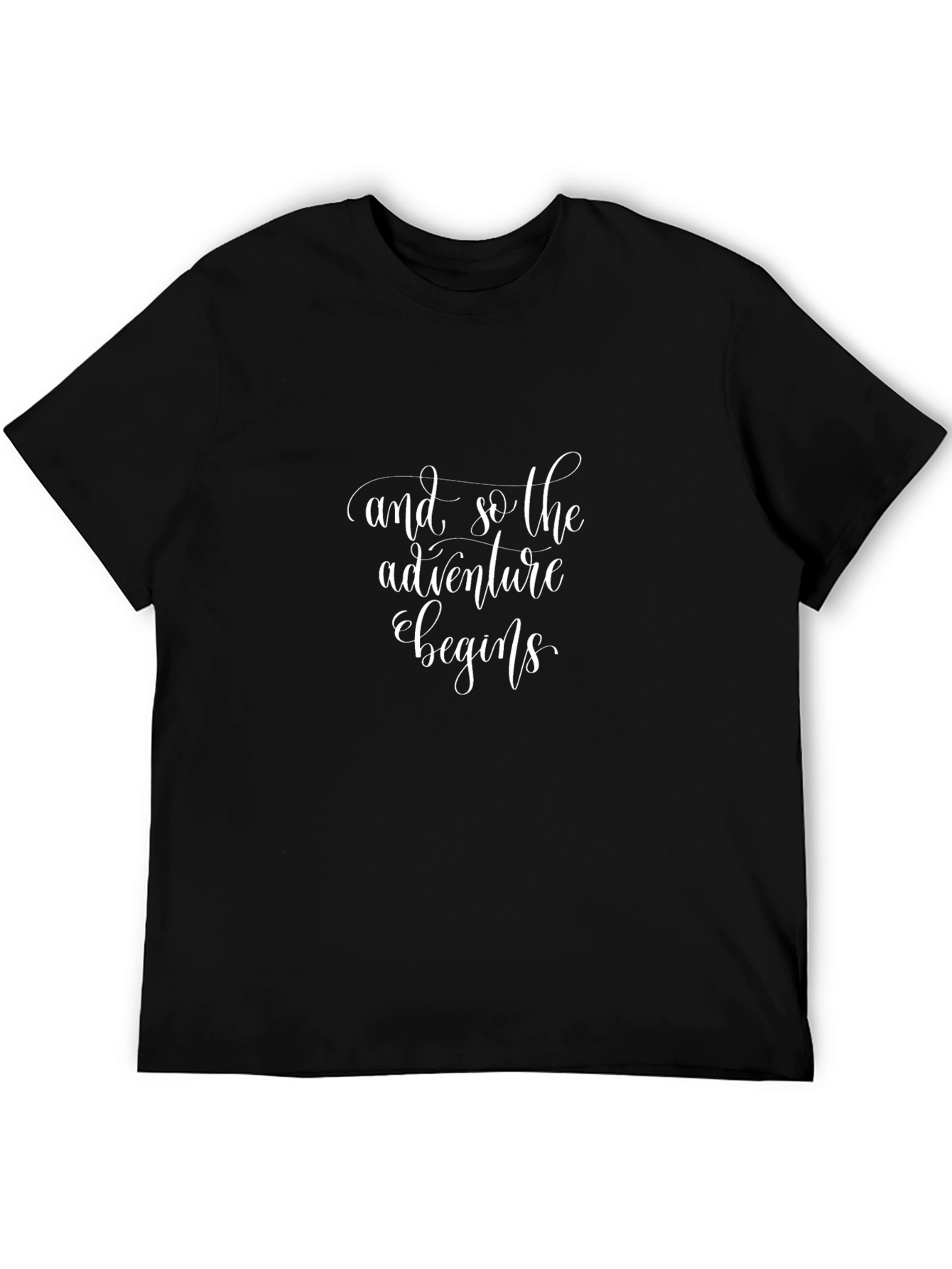 Adventure Begins T-Shirt: Stylish Black Tee